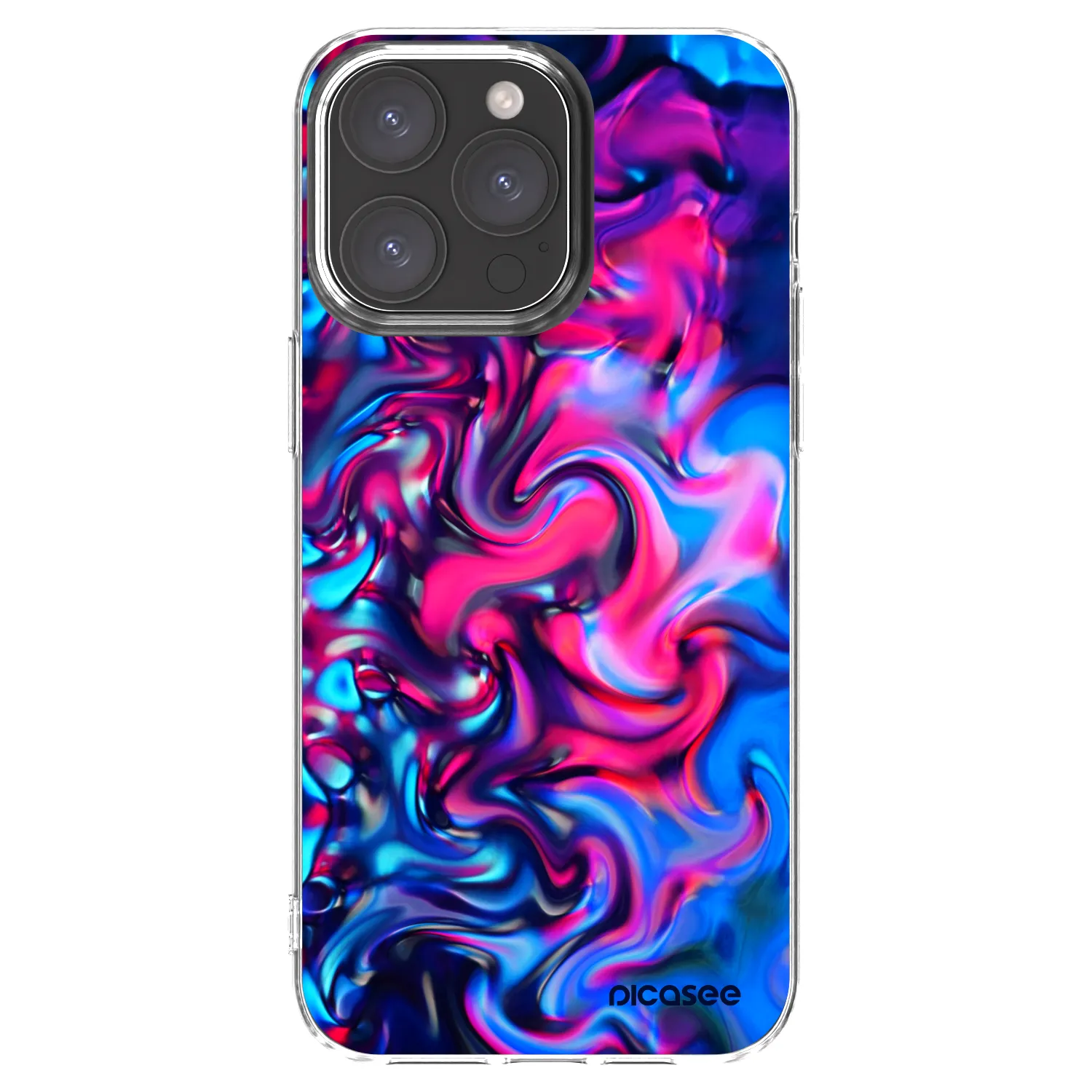 Picasee silikonska prozirna maskica za Apple iPhone 15 Pro Max - Redlight