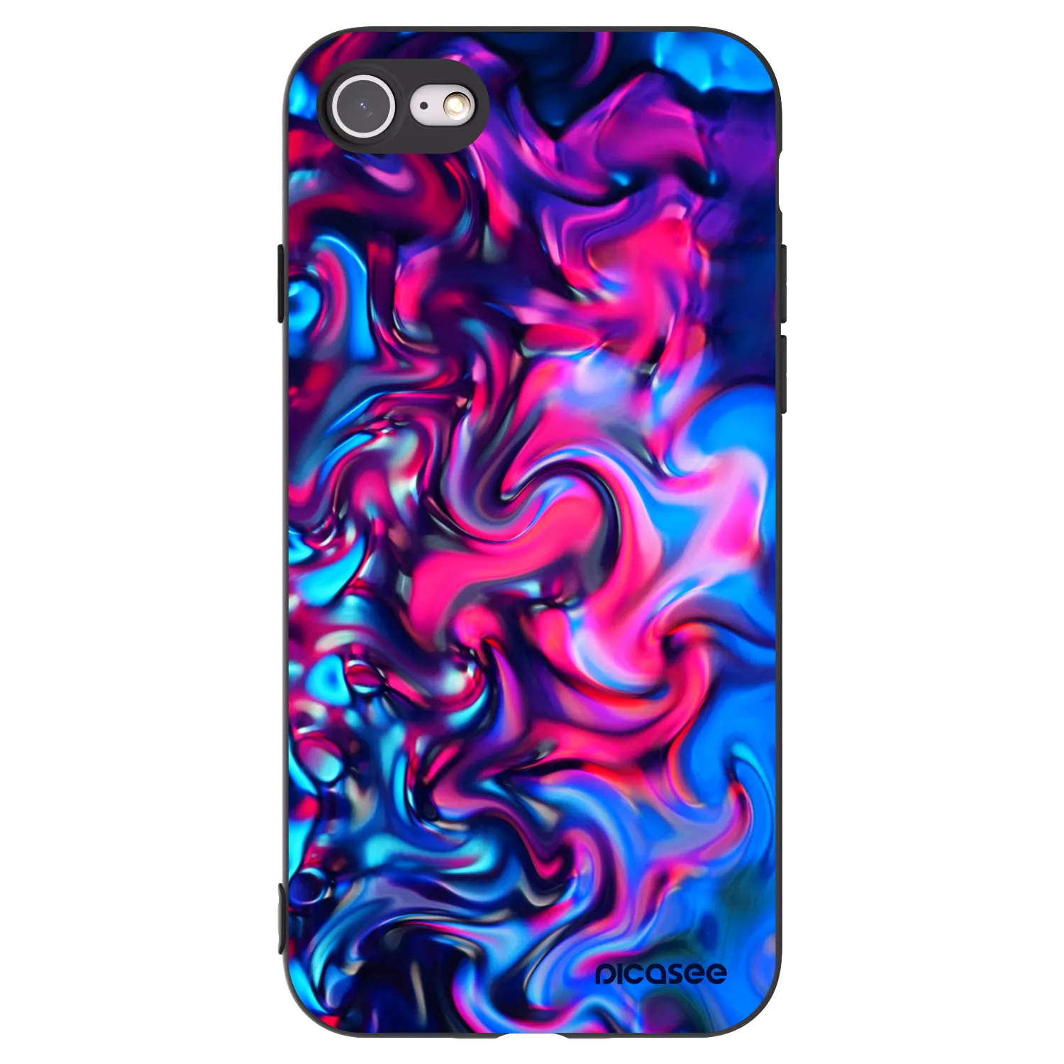 Picasee crna silikonska maskica za Apple iPhone 7 - Redlight