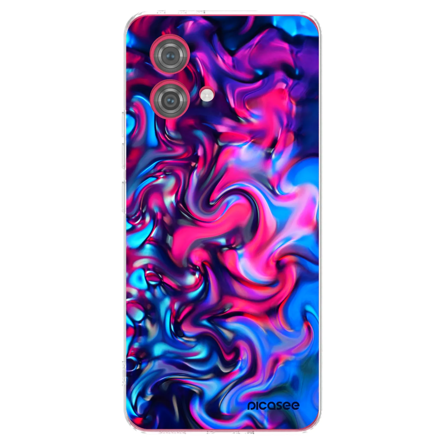 Picasee silikonska prozirna maskica za Motorola Moto G84 5G - Redlight