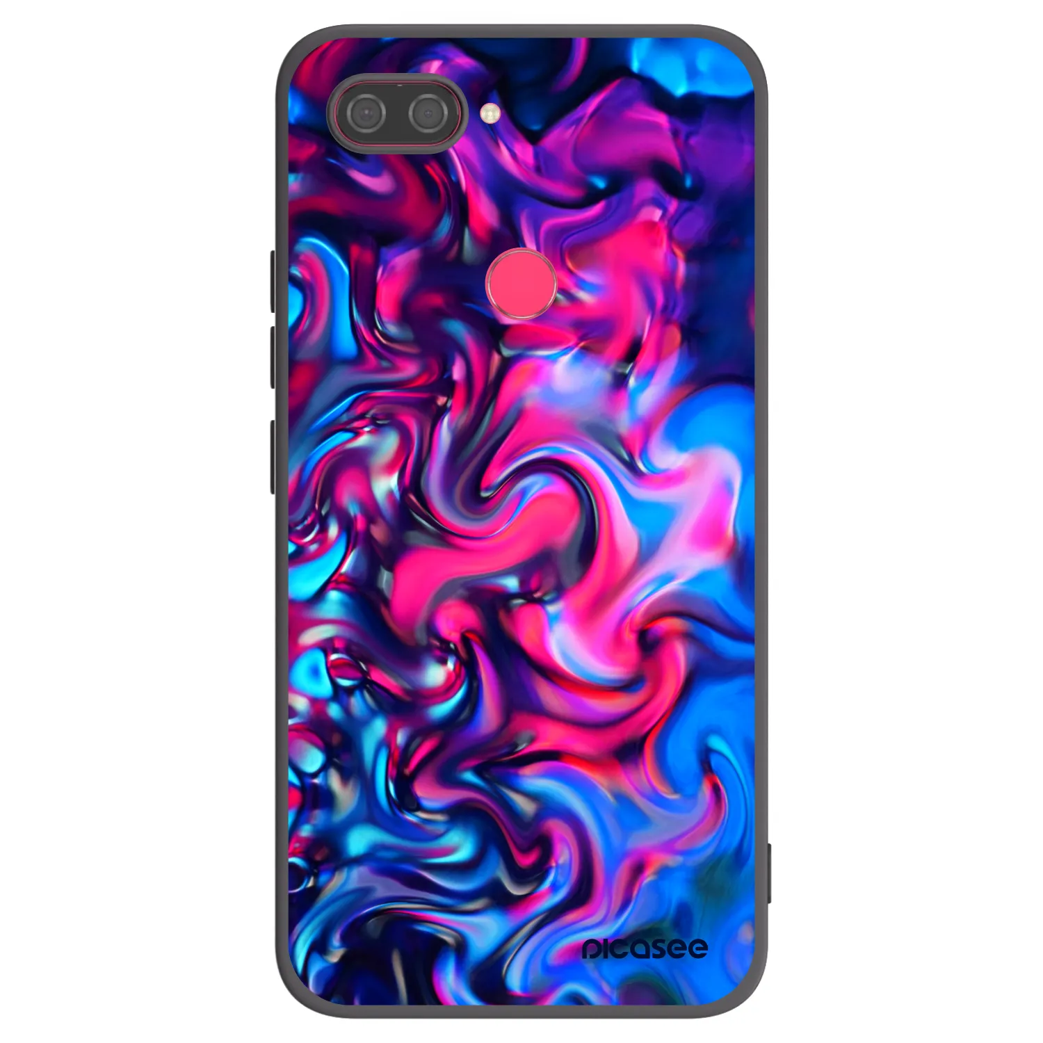 Picasee crna silikonska maskica za Xiaomi Mi 8 Lite - Redlight