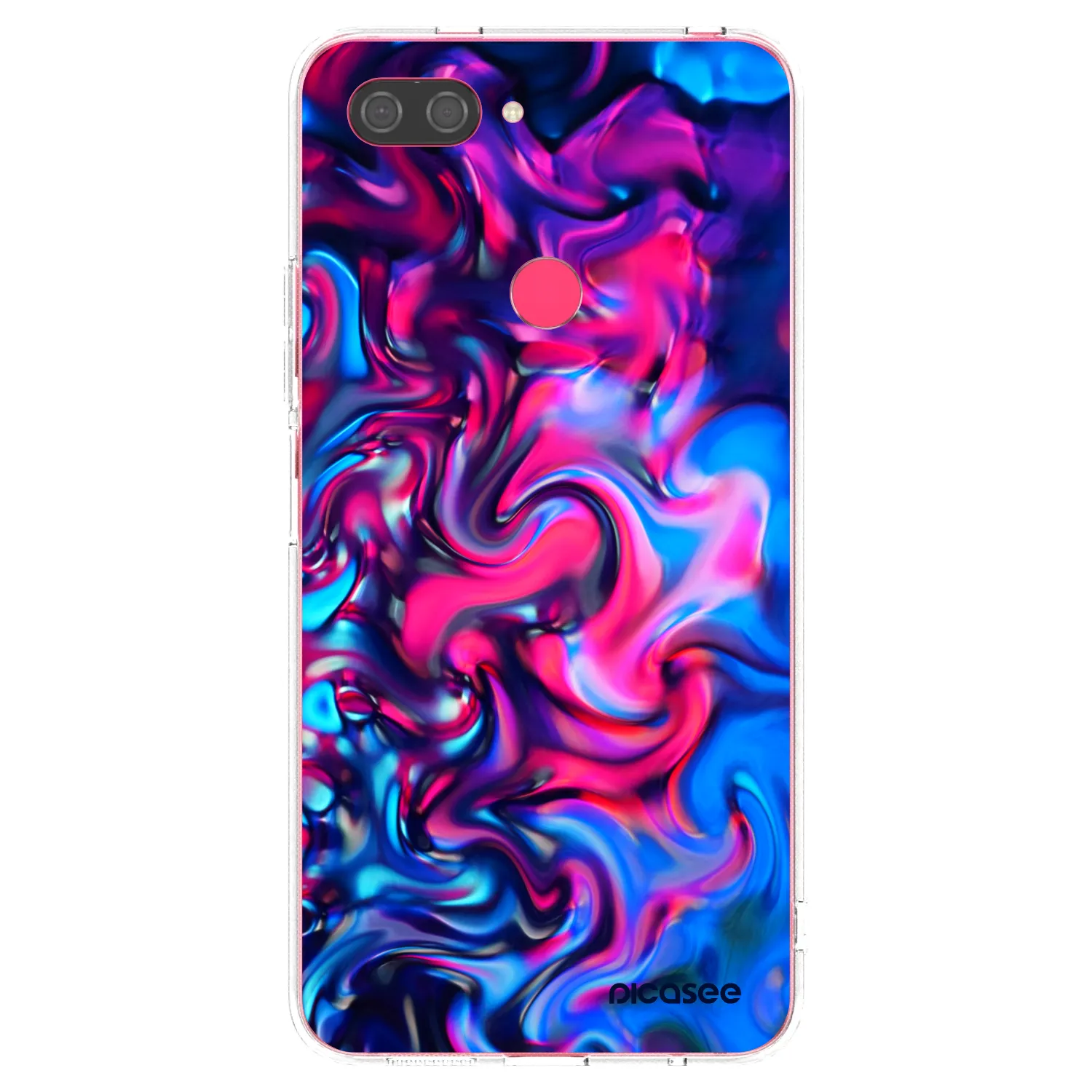 Picasee silikonska prozirna maskica za Xiaomi Mi 8 Lite - Redlight