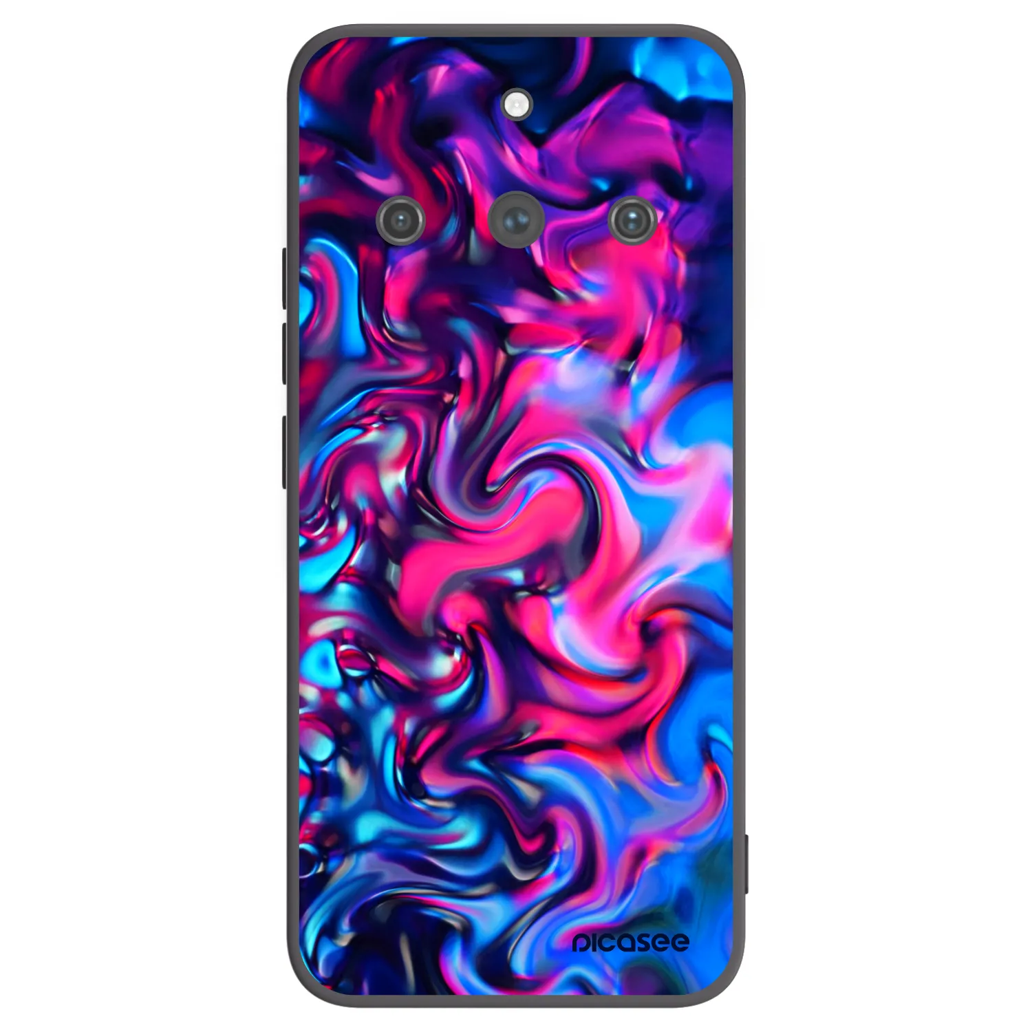 Picasee crna silikonska maskica za Realme 11 Pro+ - Redlight