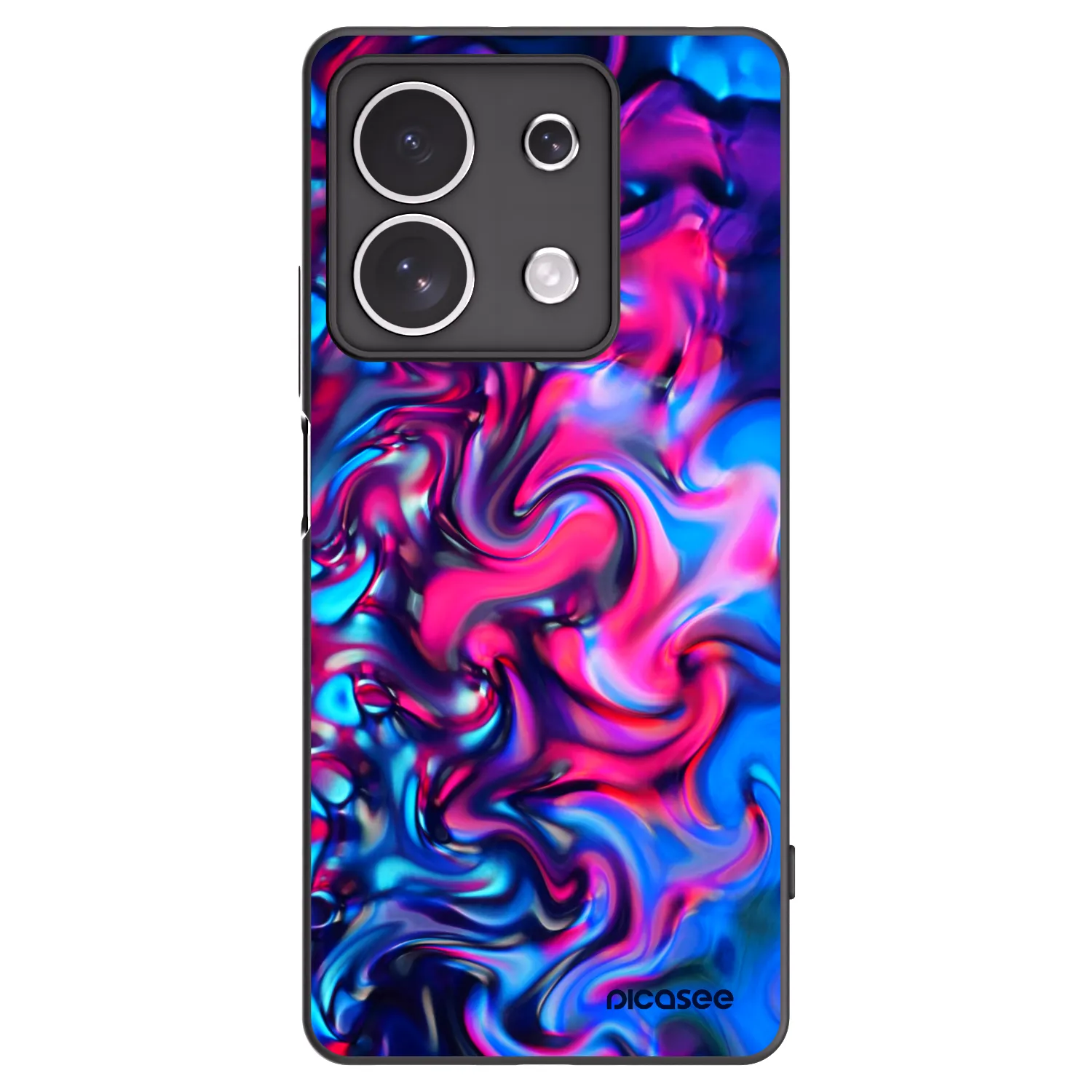 Picasee crna silikonska maskica za Xiaomi Redmi Note 13 4G - Redlight