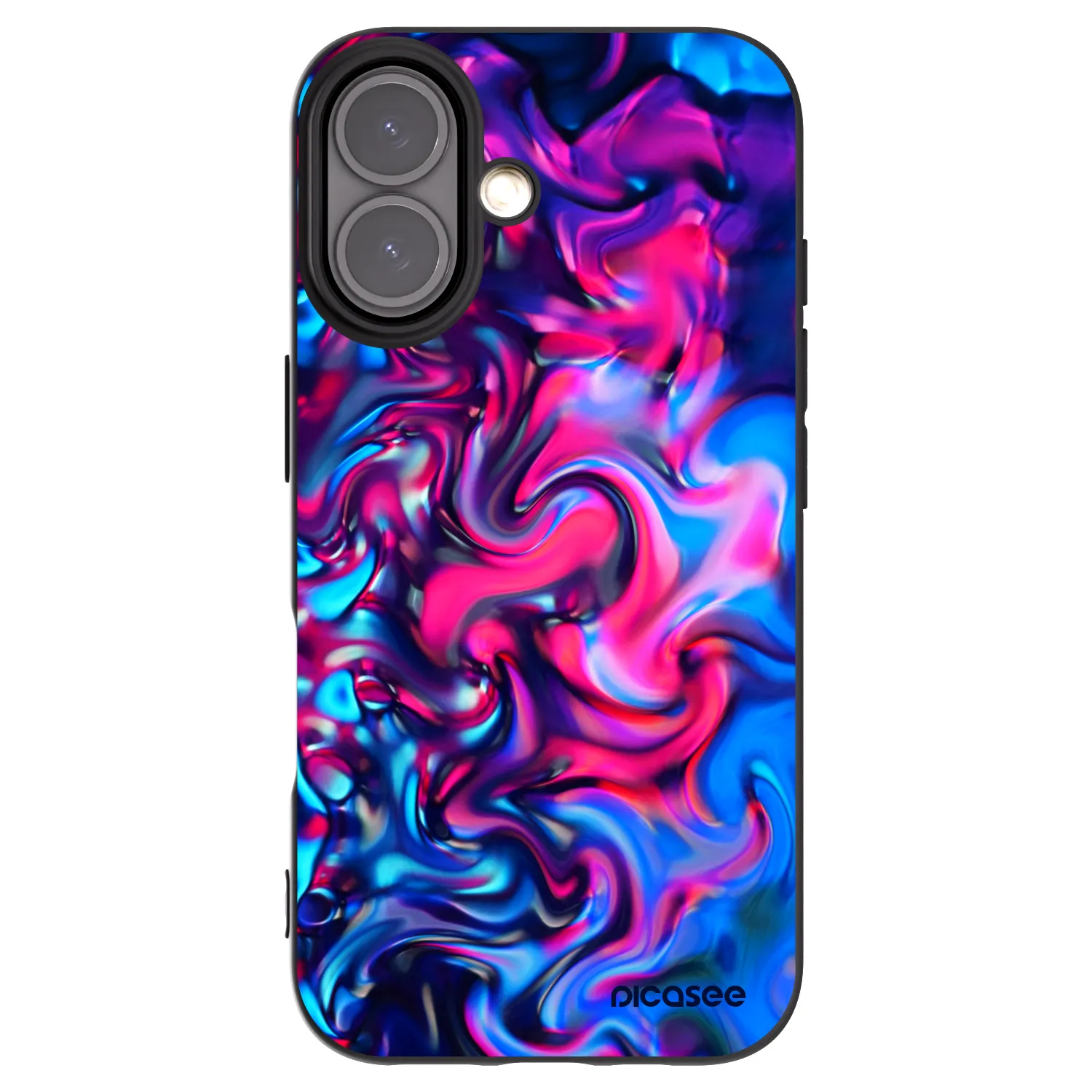 Picasee crna silikonska maskica za Apple iPhone 16 - Redlight