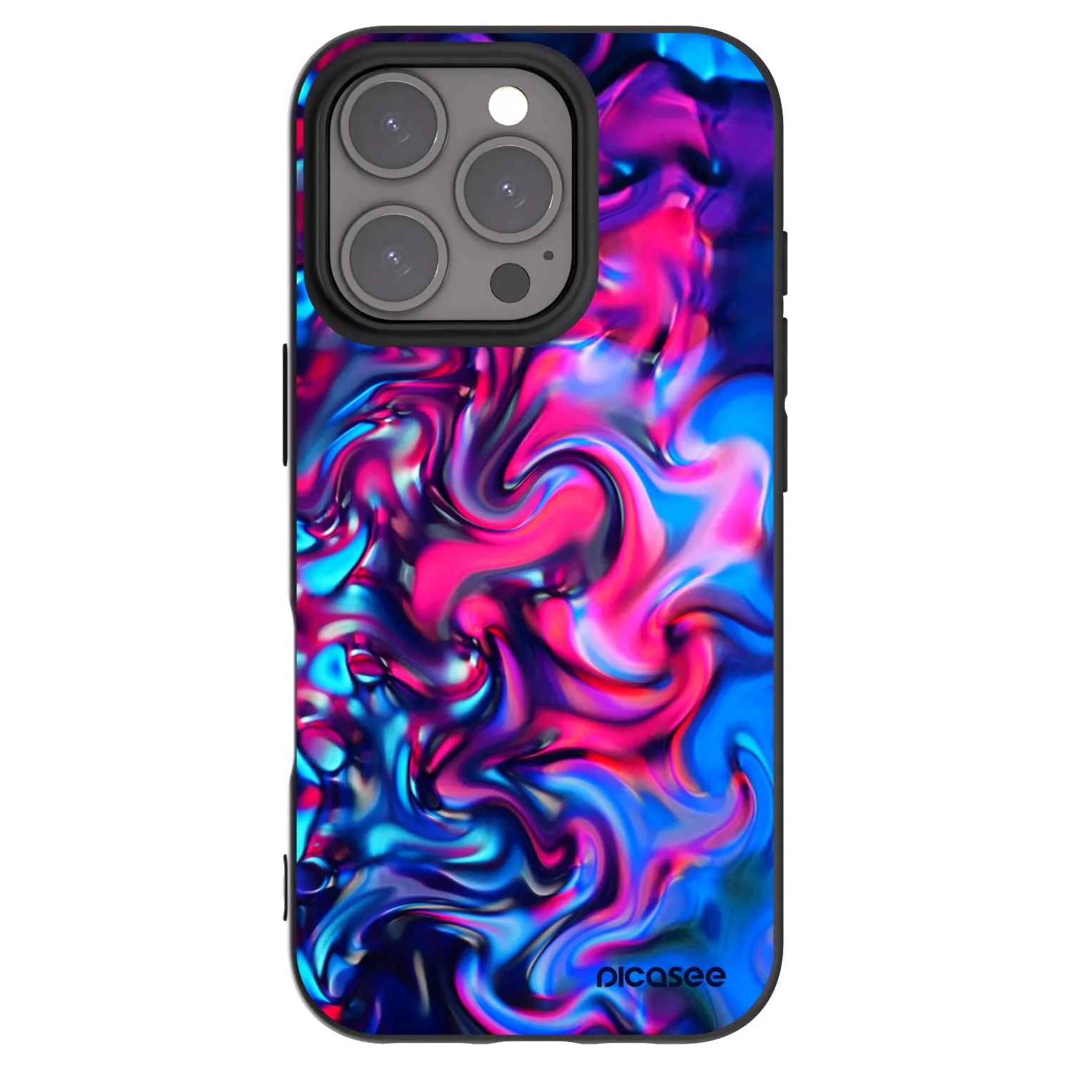 Picasee crna silikonska maskica za Apple iPhone 16 Pro - Redlight