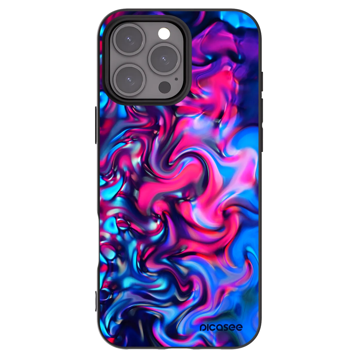 Picasee crna silikonska maskica za Apple iPhone 16 Pro Max - Redlight