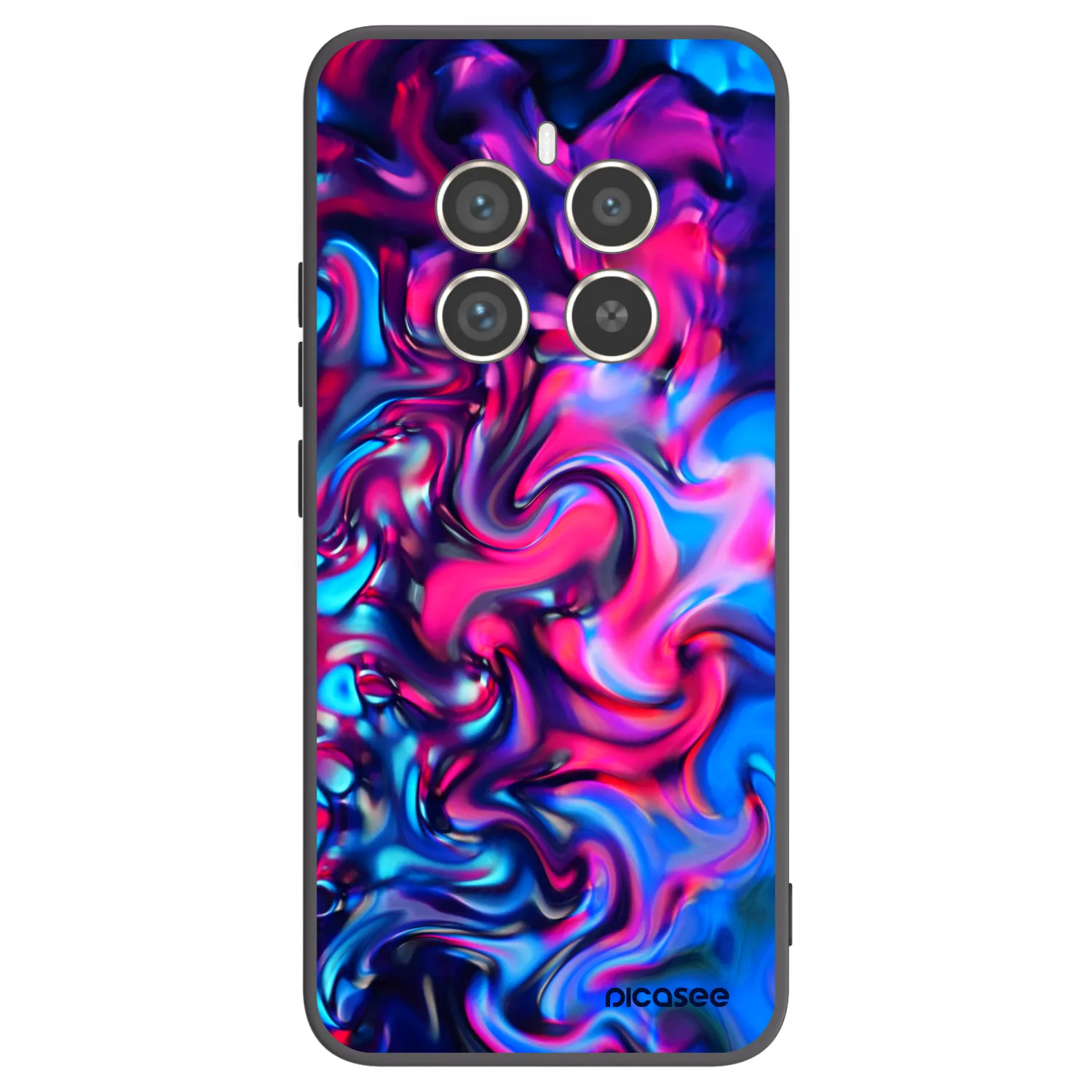 Picasee crna silikonska maskica za Realme 12 Pro 5G - Redlight