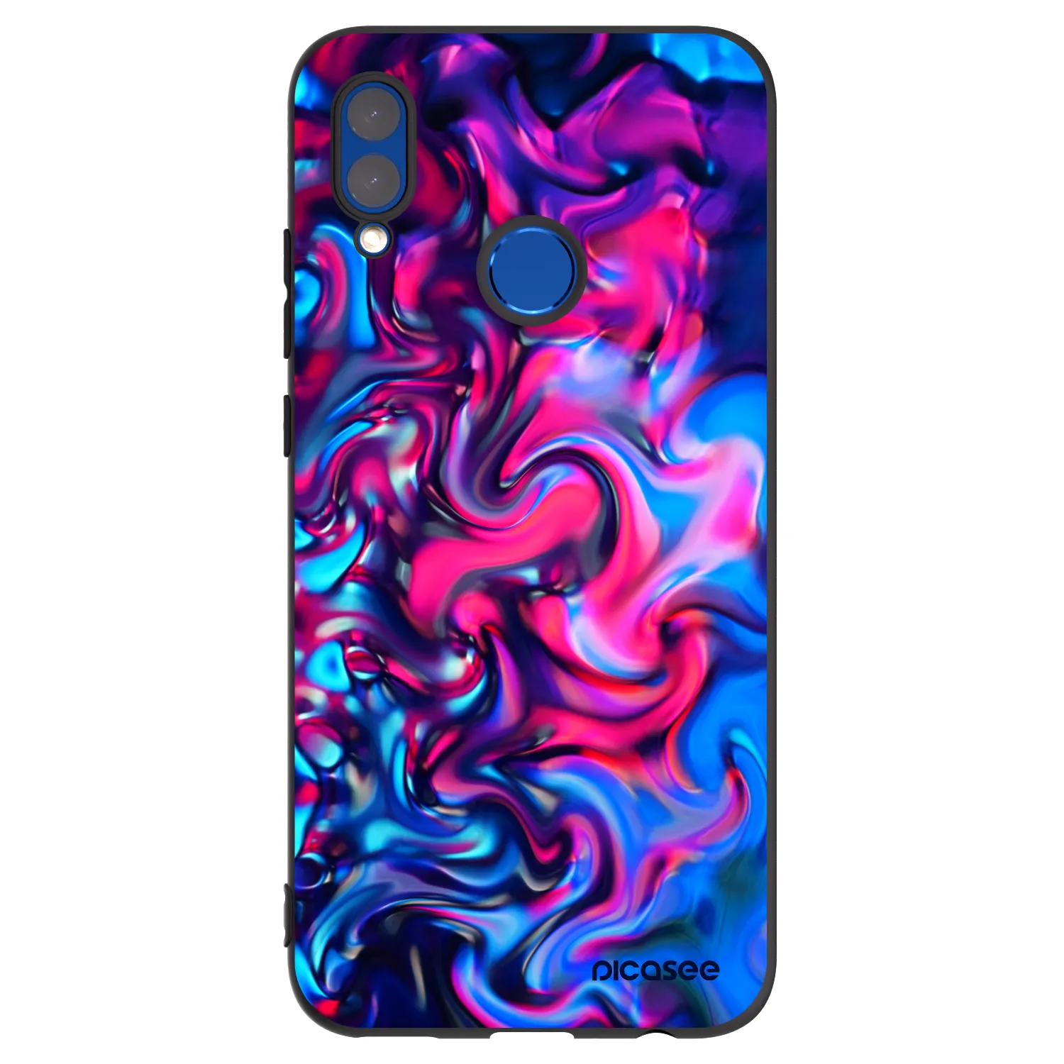 Picasee crna silikonska maskica za Honor 10 Lite - Redlight