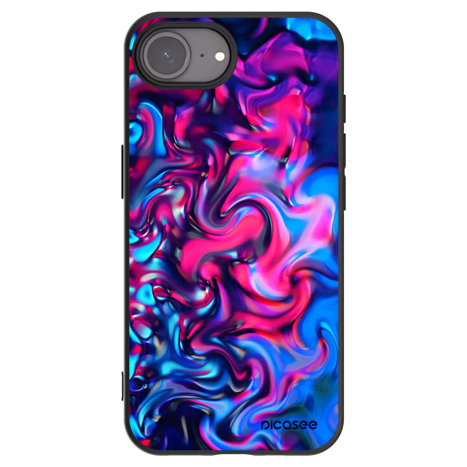 Picasee crna silikonska maskica za Apple iPhone 16e - Redlight