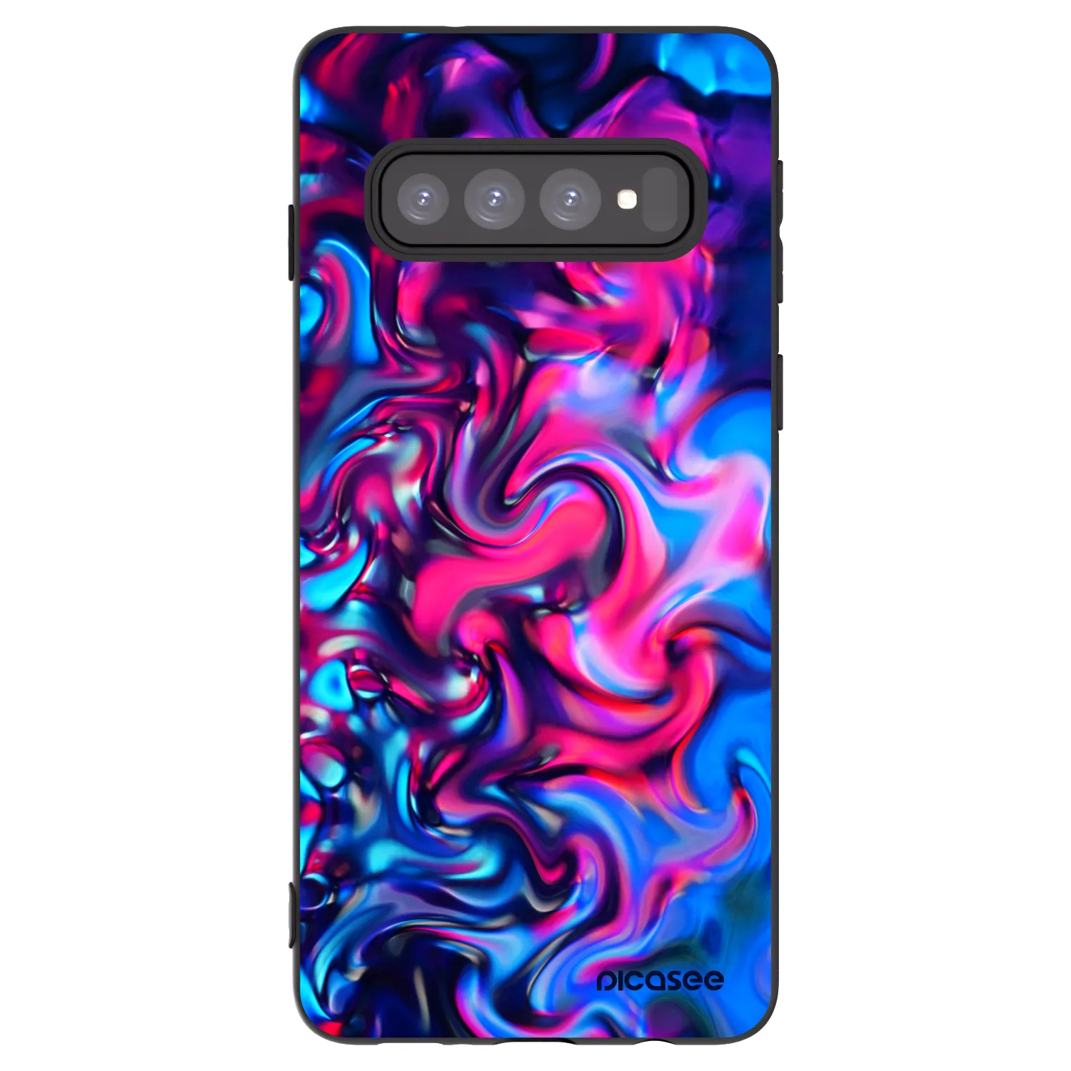 Picasee crna silikonska maskica za Samsung Galaxy S10 G973 - Redlight