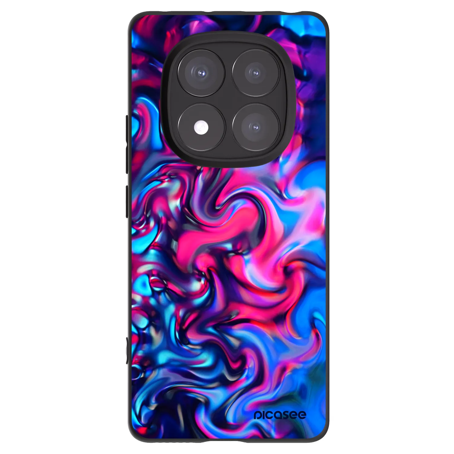 Picasee crna silikonska maskica za Xiaomi Redmi Note 14 Pro+ 5G - Redlight