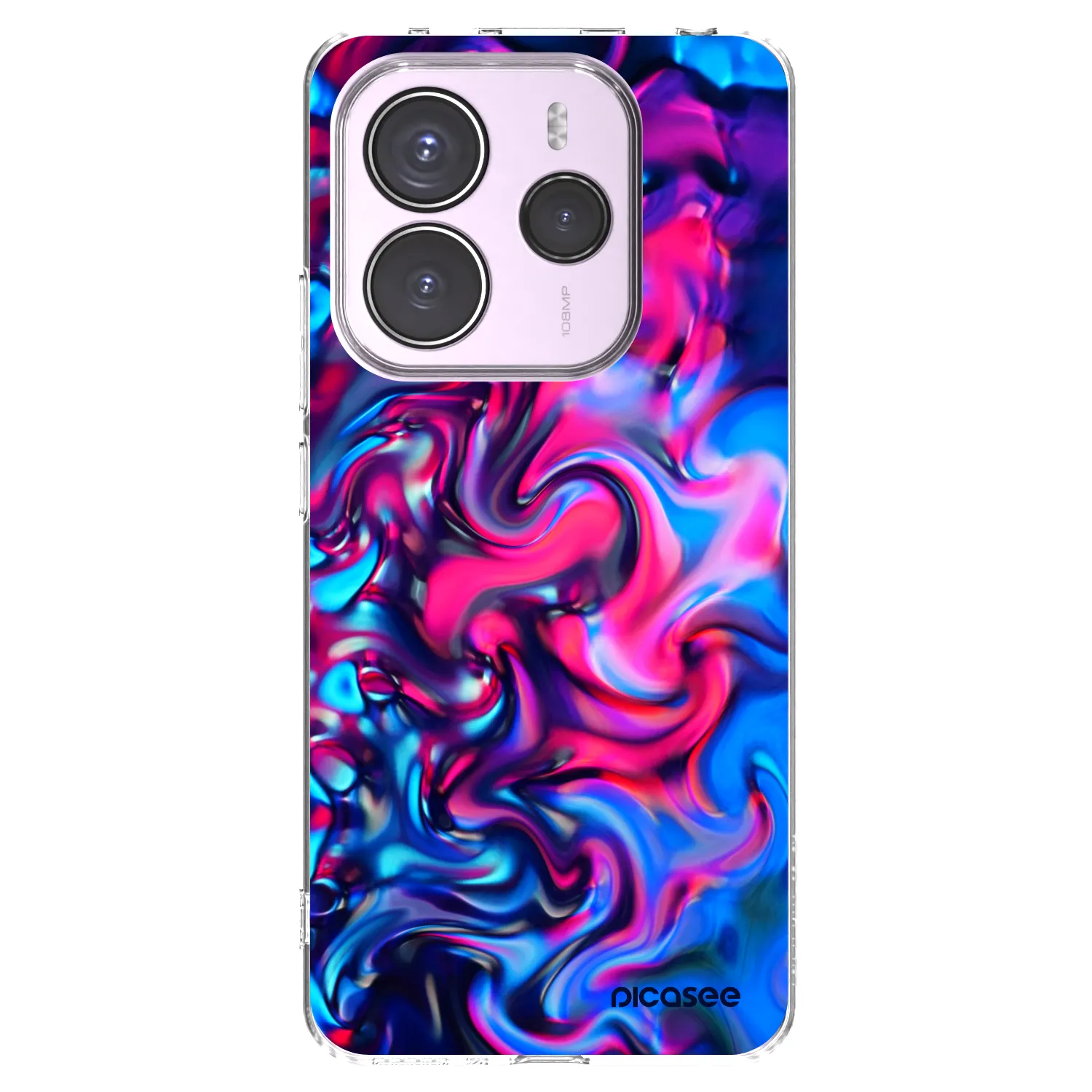 Picasee silikonska prozirna maskica za Xiaomi Redmi Note 14 5G - Redlight
