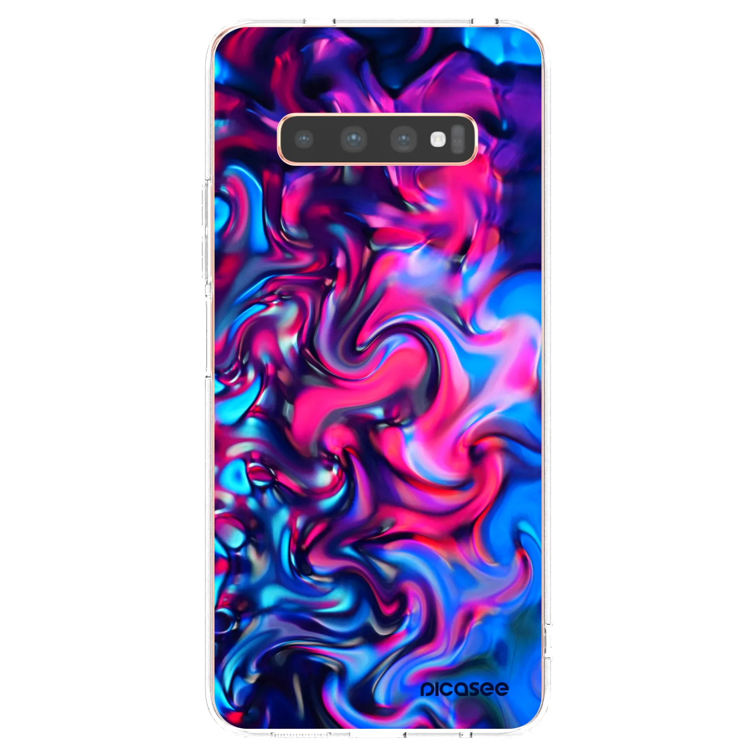 Picasee silikonska prozirna maskica za Samsung Galaxy S10 Plus G975 - Redlight