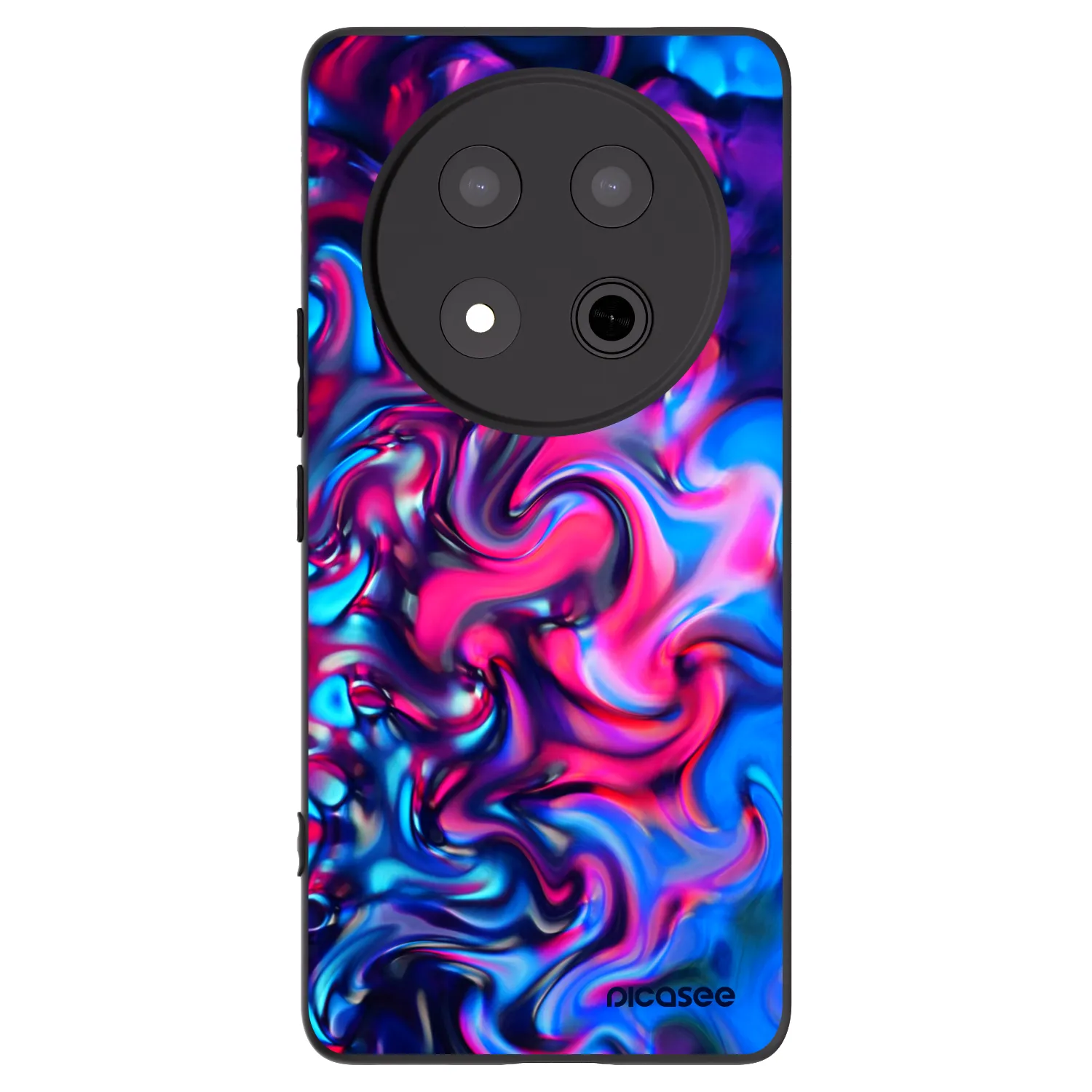 Picasee crna silikonska maskica za Honor Magic7 Lite 5G - Redlight