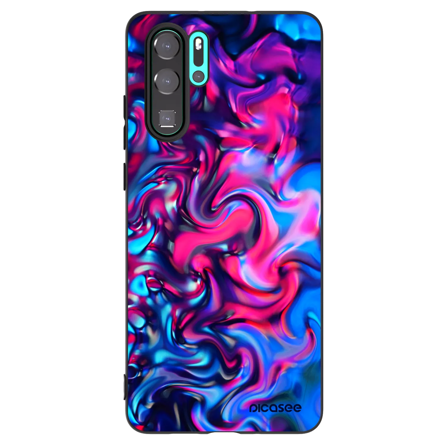 Picasee crna silikonska maskica za Huawei P30 Pro - Redlight