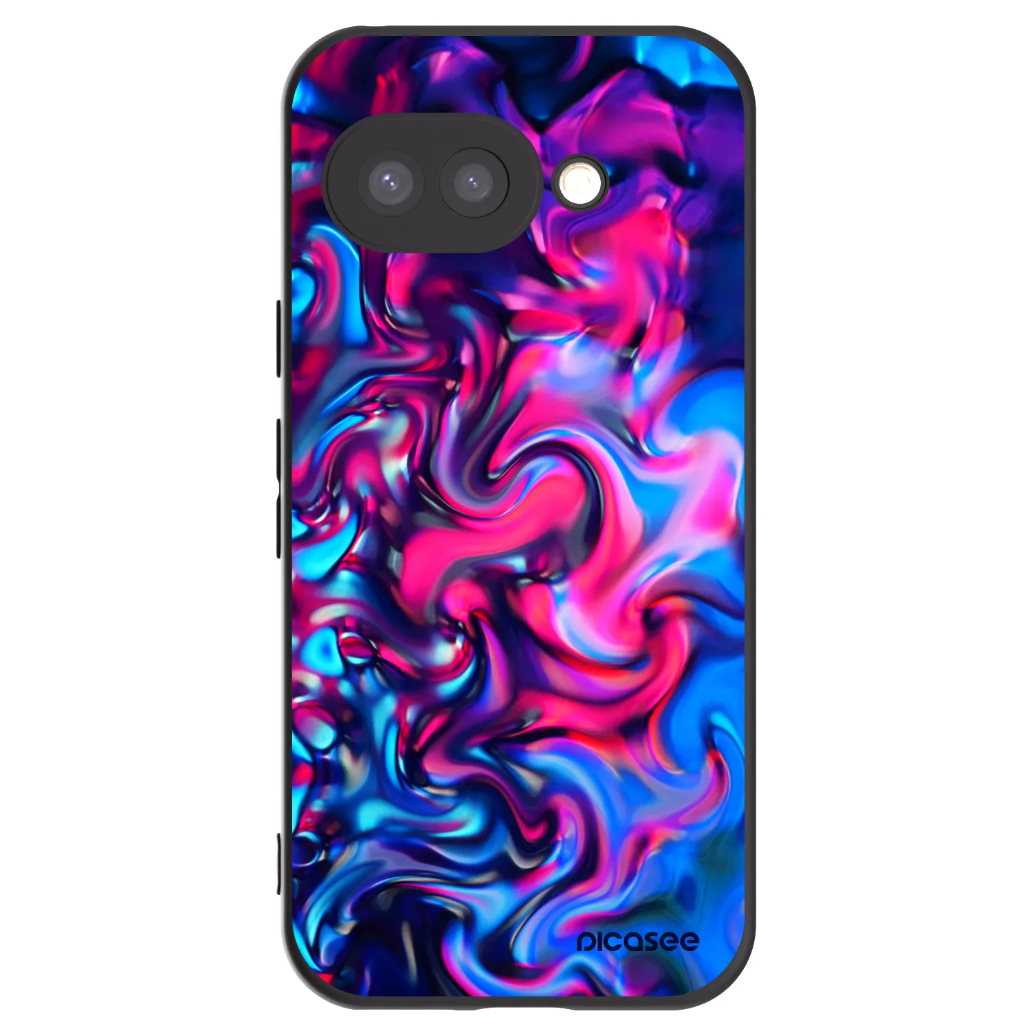 Picasee crna silikonska maskica za Google Pixel 9a - Redlight