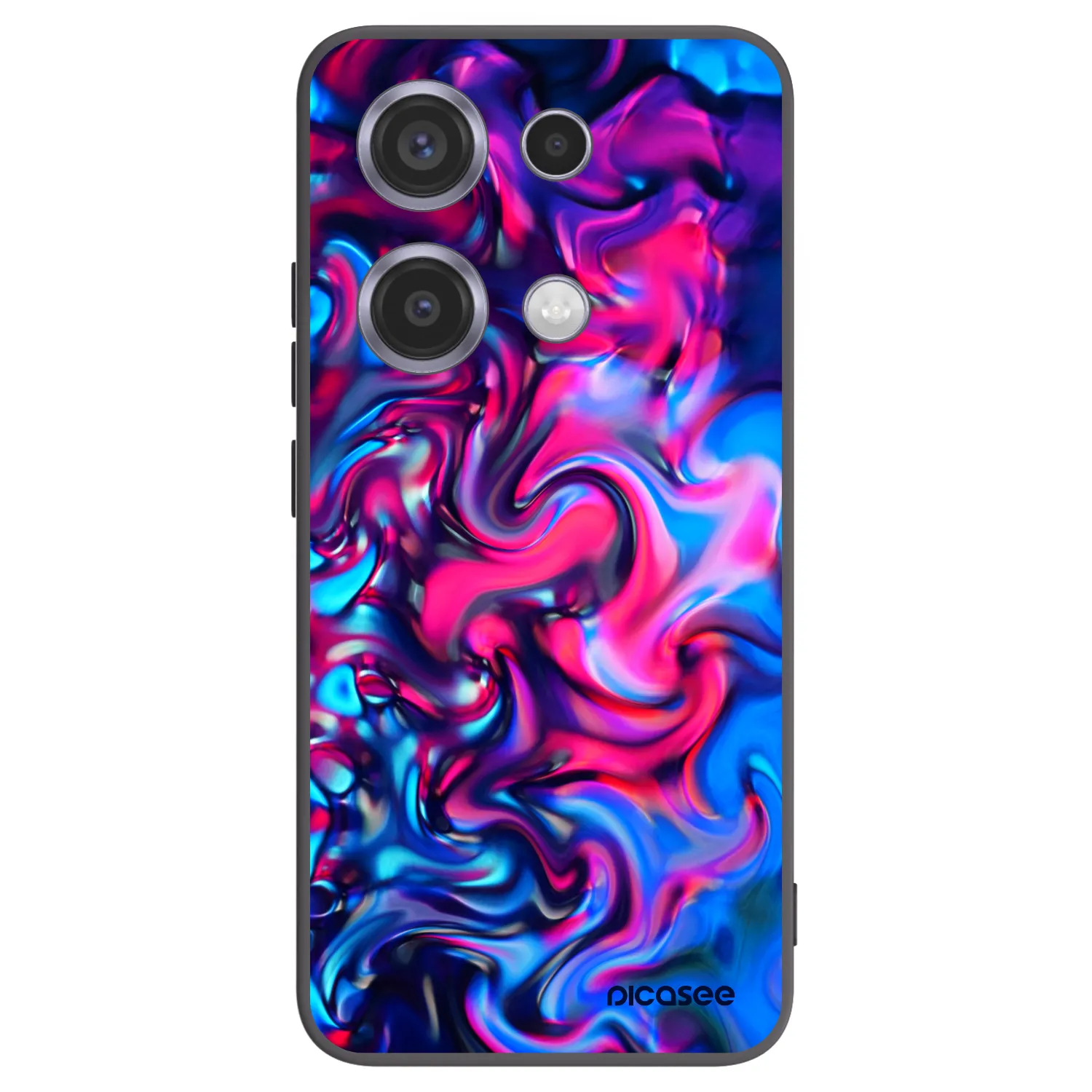 Picasee crna silikonska maskica za Xiaomi Redmi Note 14S - Redlight