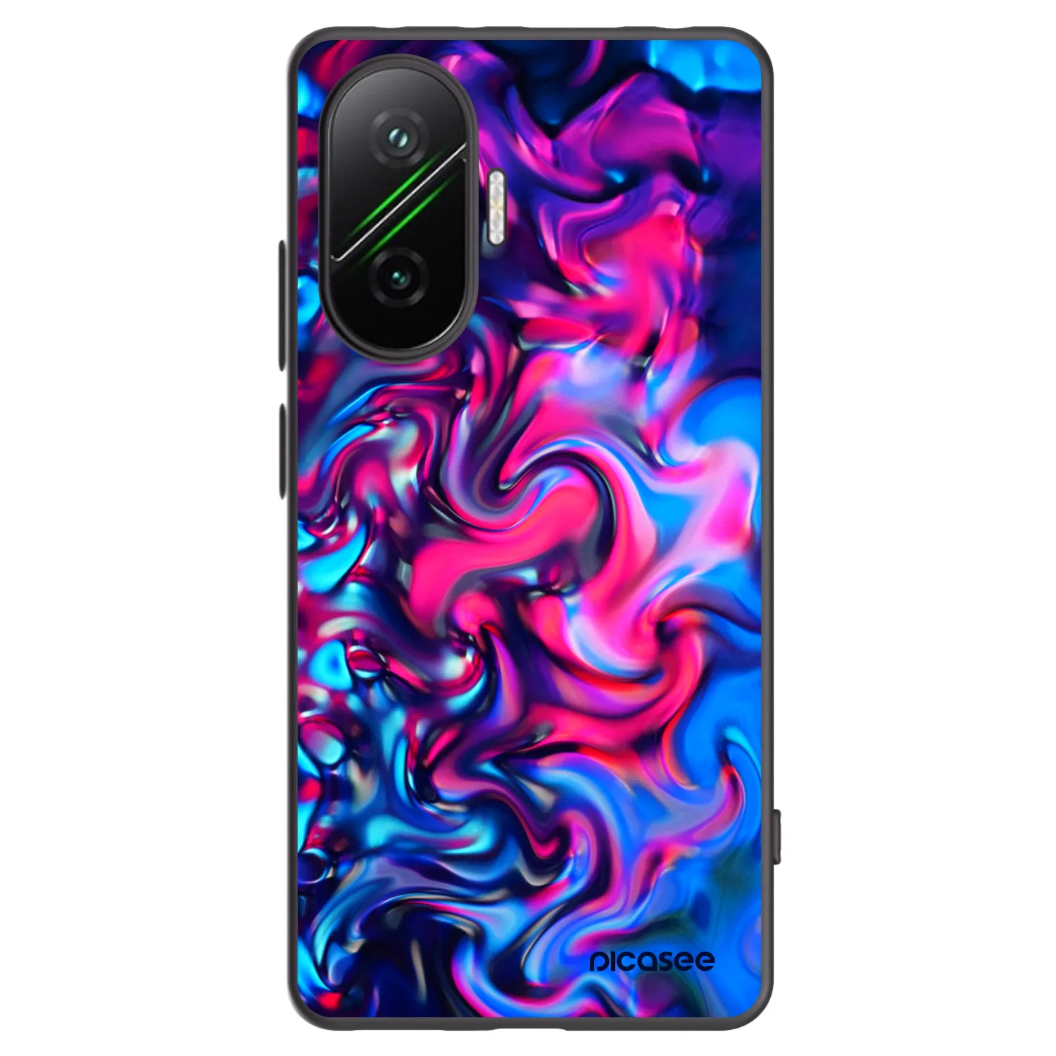 Picasee crna silikonska maskica za Xiaomi Poco F7 5G - Redlight