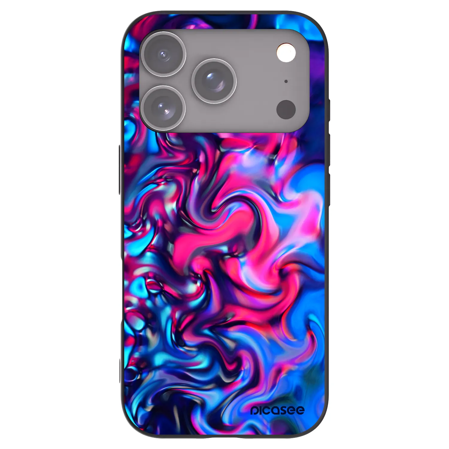 Picasee crna silikonska maskica za Apple iPhone 17 Pro - Redlight