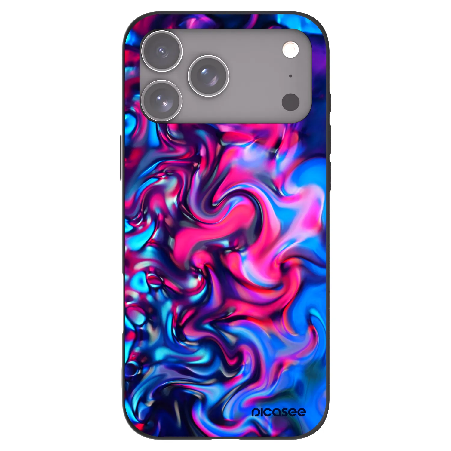 Picasee crna silikonska maskica za Apple iPhone 17 Pro Max - Redlight