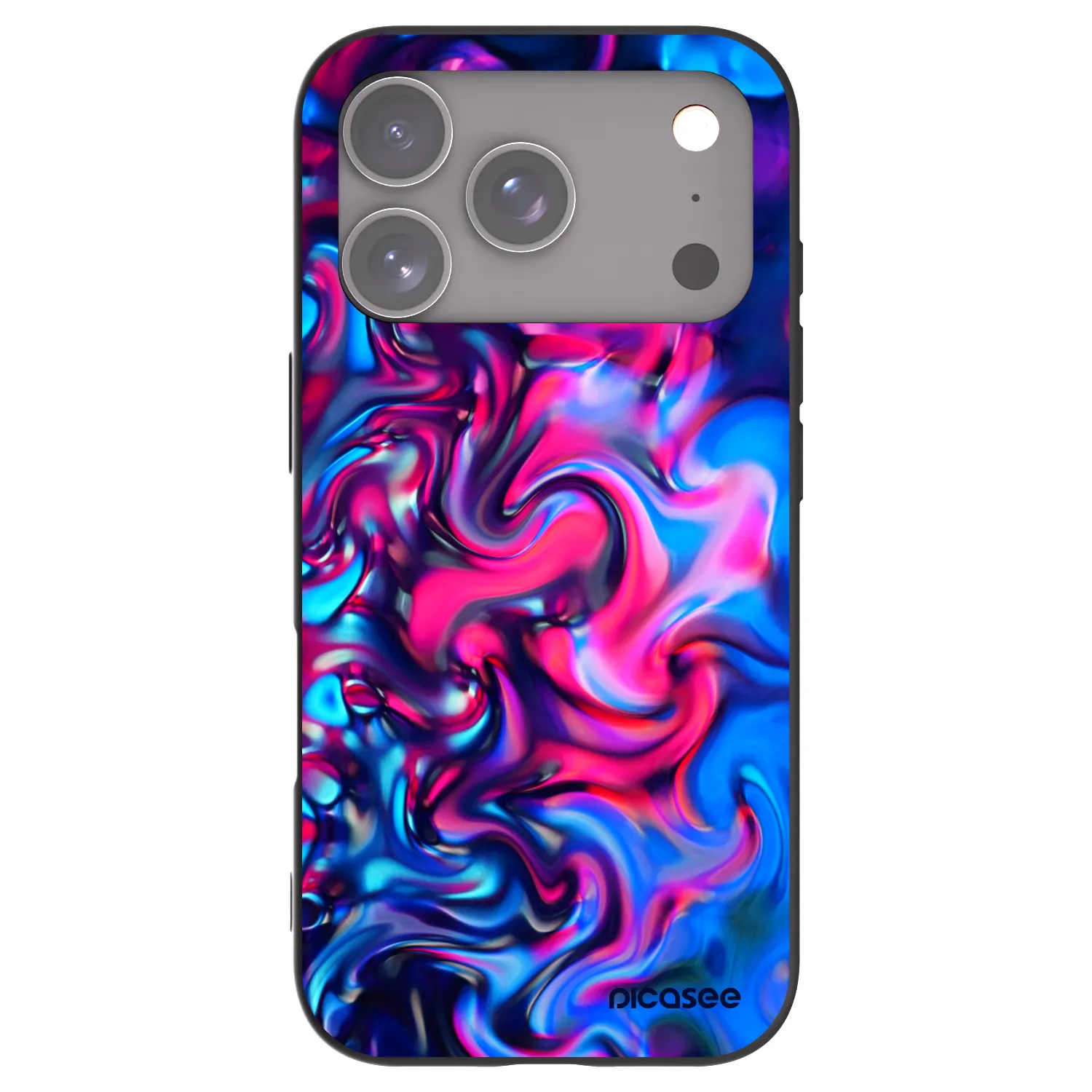 Picasee crna silikonska maskica za Apple iPhone 18 Pro - Redlight