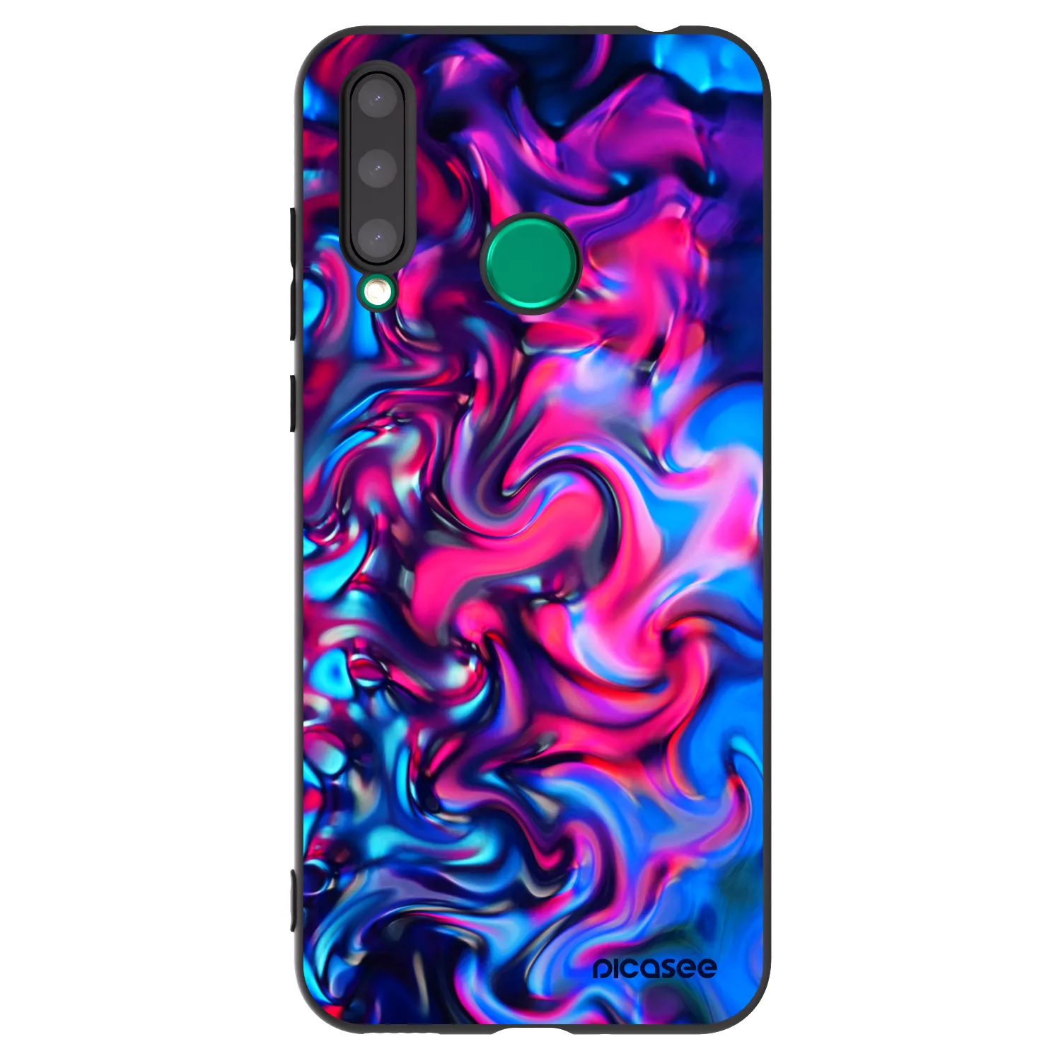 Picasee crna silikonska maskica za Honor 20 Lite - Redlight