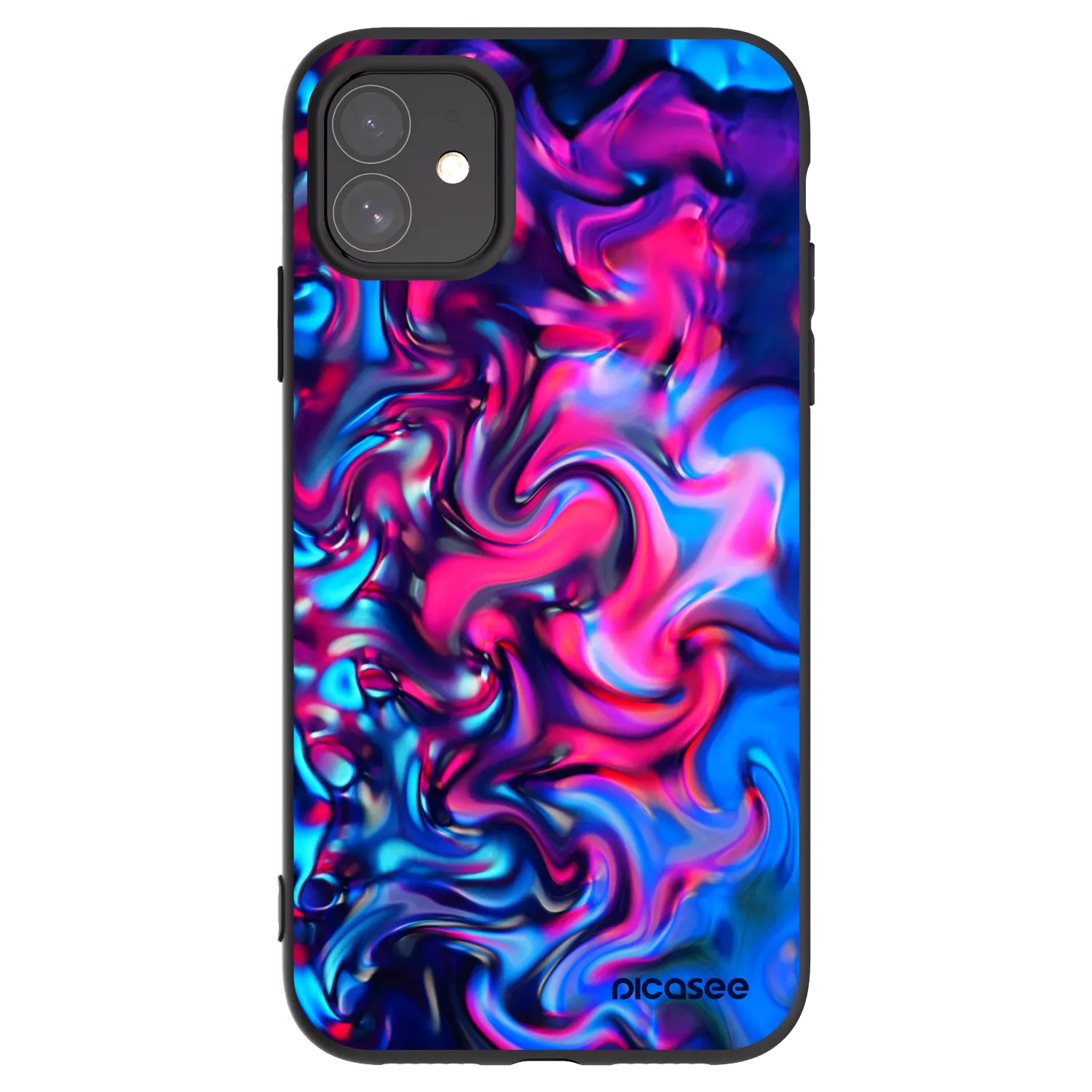 Picasee crna silikonska maskica za Apple iPhone 11 - Redlight