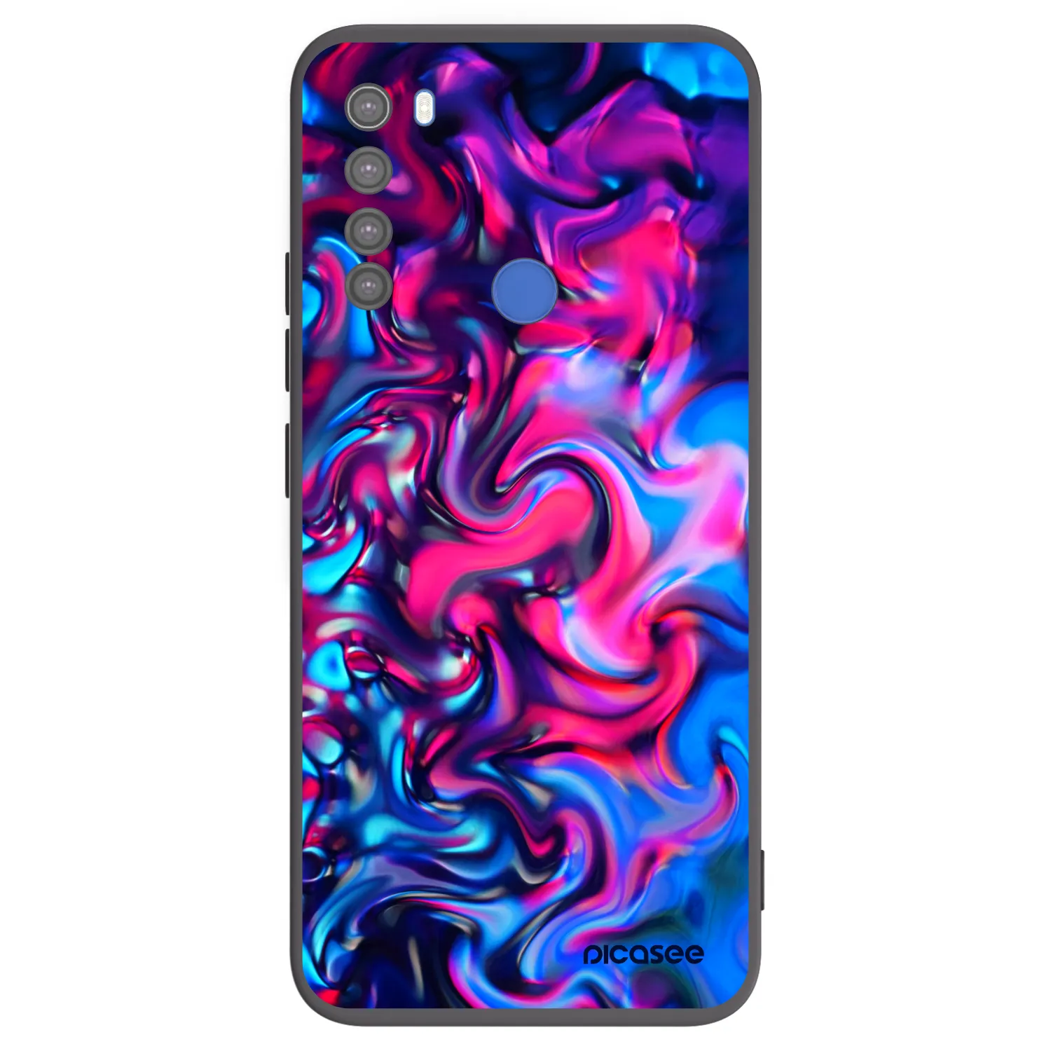 Picasee crna silikonska maskica za Xiaomi Redmi Note 8T - Redlight