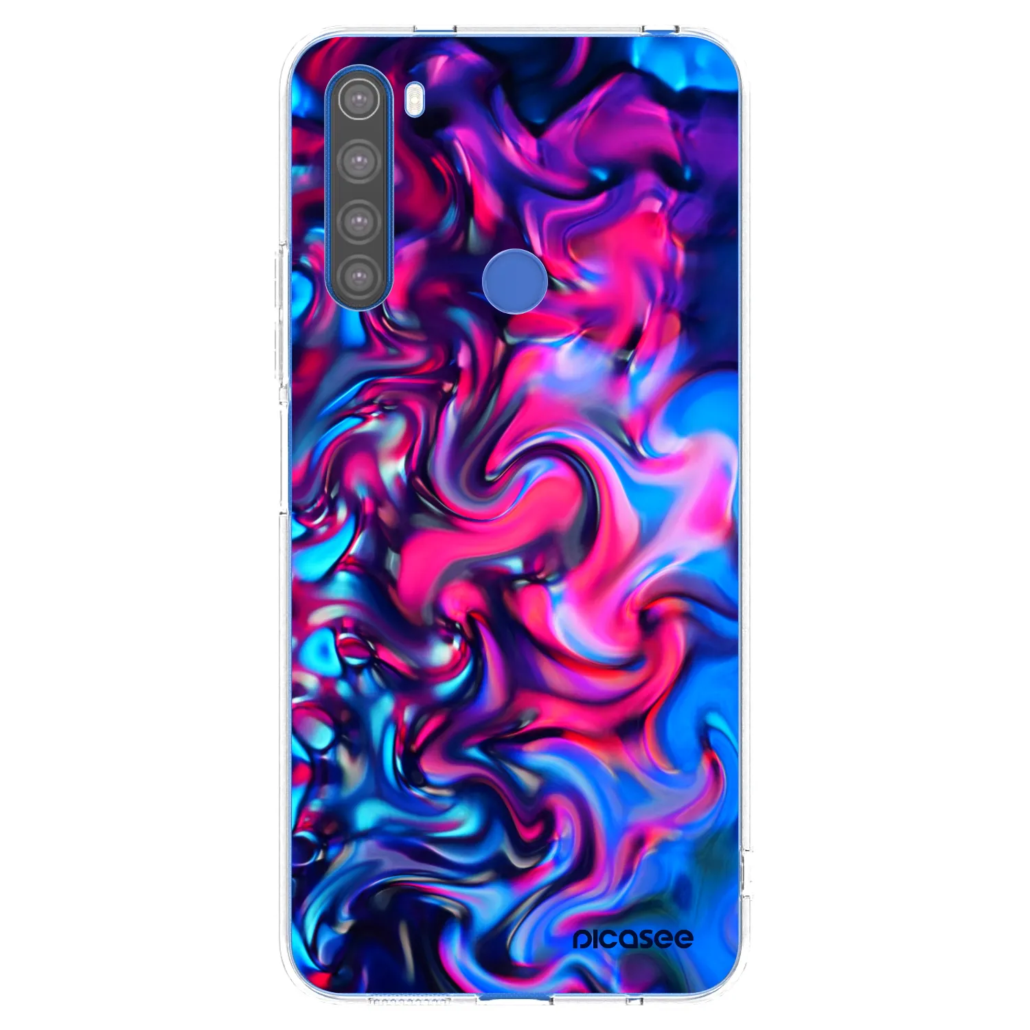 Picasee silikonska prozirna maskica za Xiaomi Redmi Note 8T - Redlight