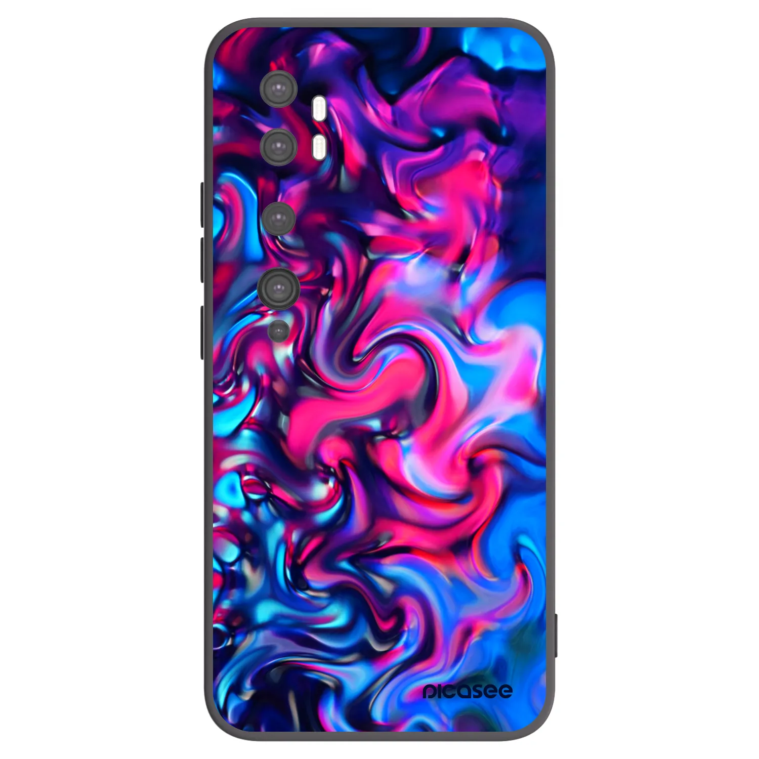 Picasee crna silikonska maskica za Xiaomi Mi Note 10 (Pro) - Redlight