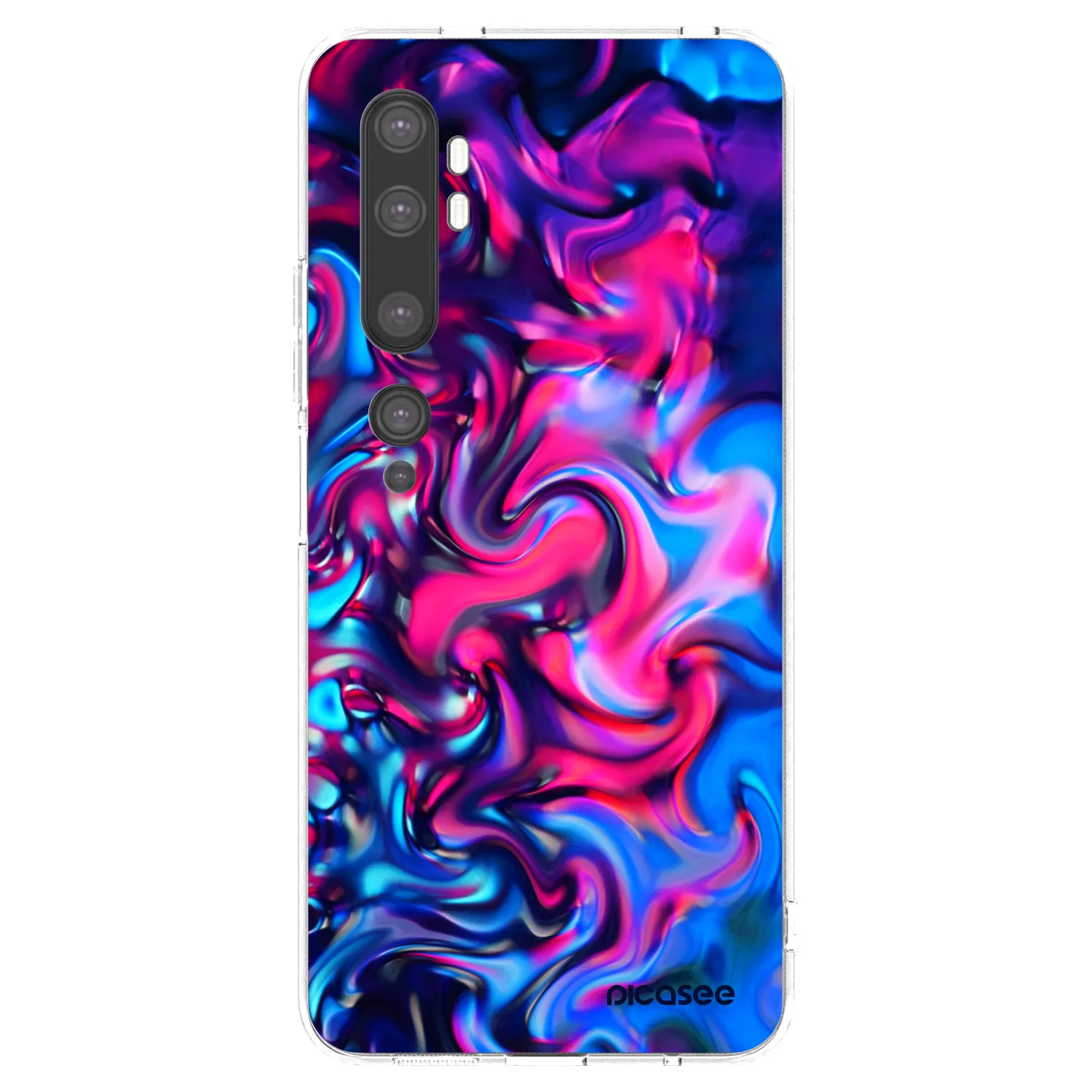 Picasee silikonska prozirna maskica za Xiaomi Mi Note 10 (Pro) - Redlight