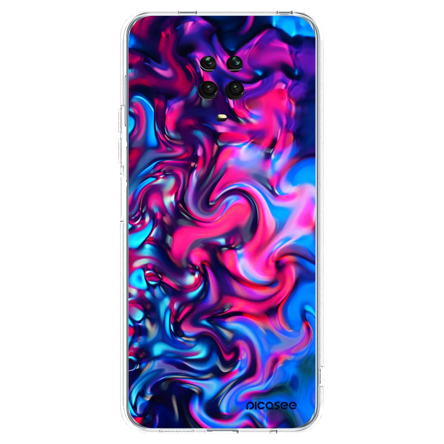 Picasee silikonska prozirna maskica za Xiaomi Redmi Note 9 Pro - Redlight