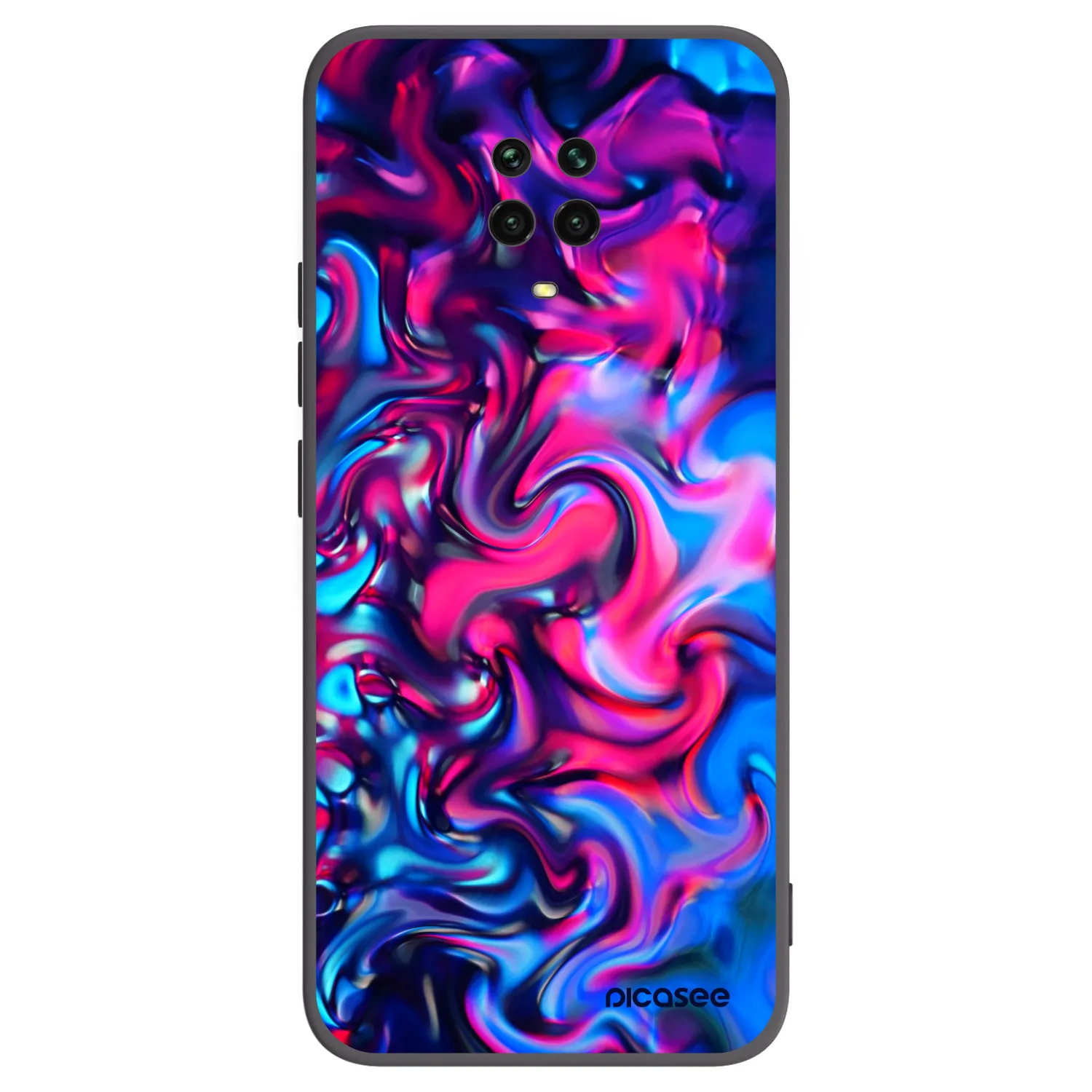 Picasee crna silikonska maskica za Xiaomi Redmi Note 9 Pro - Redlight