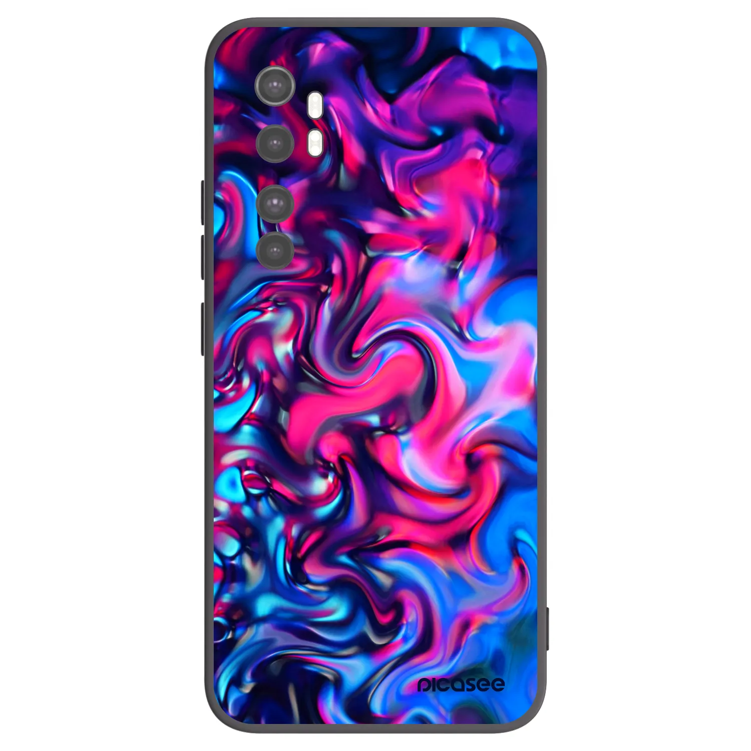 Picasee crna silikonska maskica za Xiaomi Mi Note 10 Lite - Redlight