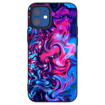 Picasee crna silikonska maskica za Apple iPhone 12 mini - Redlight
