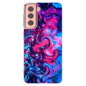 Picasee silikonska prozirna maskica za Samsung Galaxy S21 5G G991B - Redlight