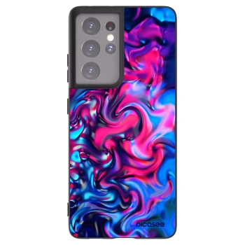 Picasee crna silikonska maskica za Samsung Galaxy S21 Ultra 5G G998B - Redlight