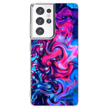 Picasee silikonska prozirna maskica za Samsung Galaxy S21 Ultra 5G G998B - Redlight