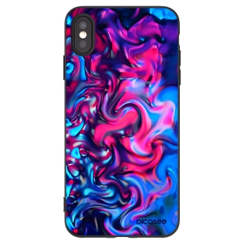 Picasee crna silikonska maskica za Apple iPhone XS Max - Redlight