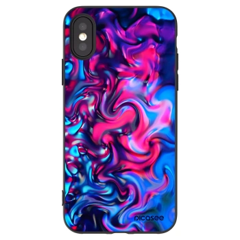 Picasee crna silikonska maskica za Apple iPhone X/XS - Redlight