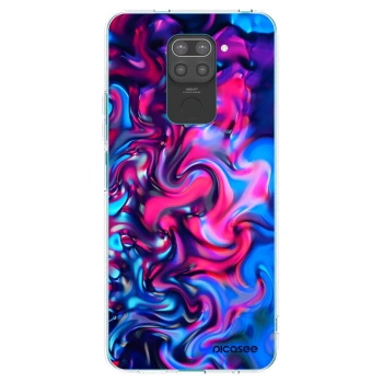 Picasee crna silikonska maskica za Xiaomi Redmi Note 9 - Redlight
