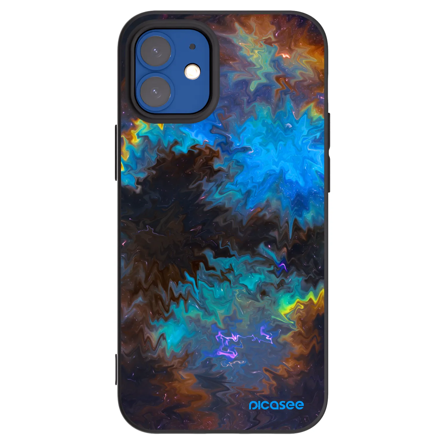 Picasee crna silikonska maskica za Apple iPhone 12 mini - Space