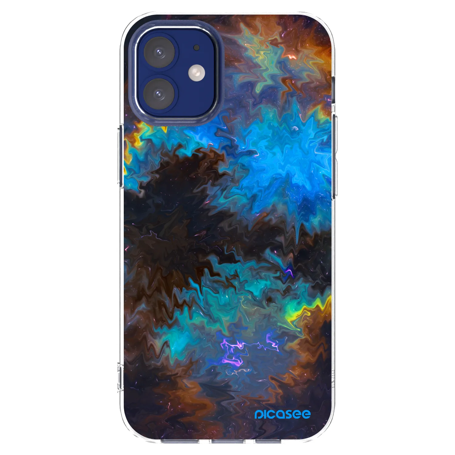 Picasee silikonska prozirna maskica za Apple iPhone 12 mini - Space