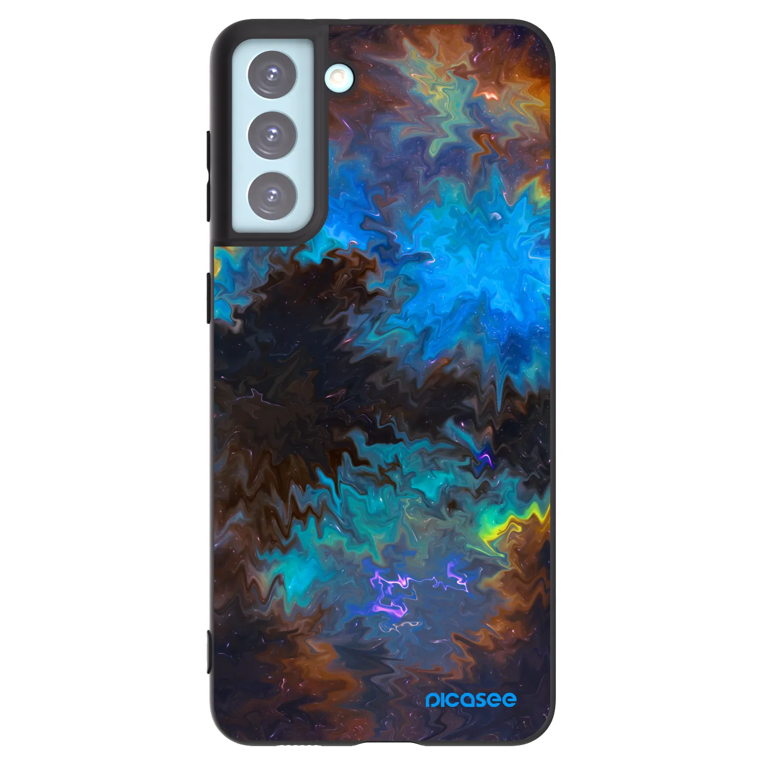 Picasee crna silikonska maskica za Samsung Galaxy S21+ 5G G996F - Space