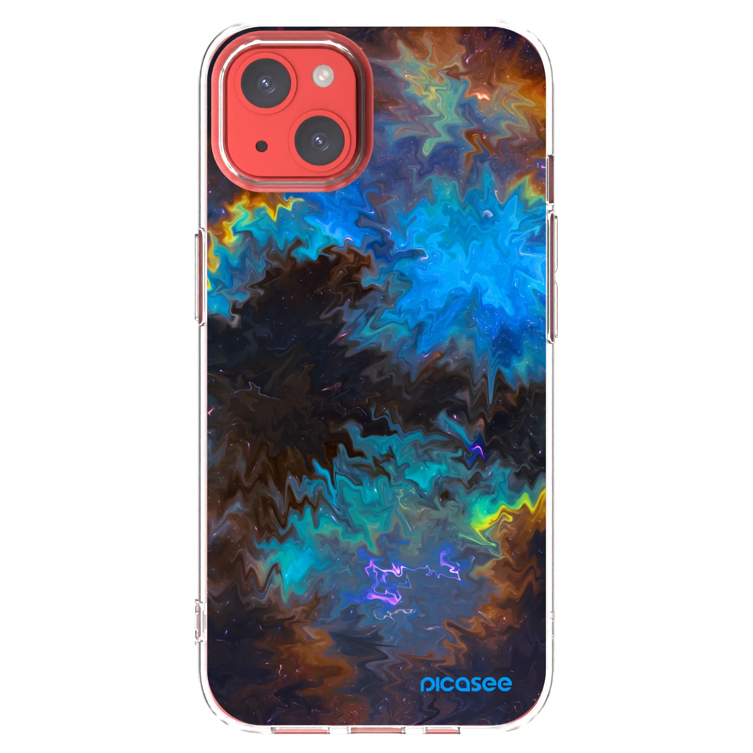 Picasee silikonska prozirna maskica za Apple iPhone 13 - Space