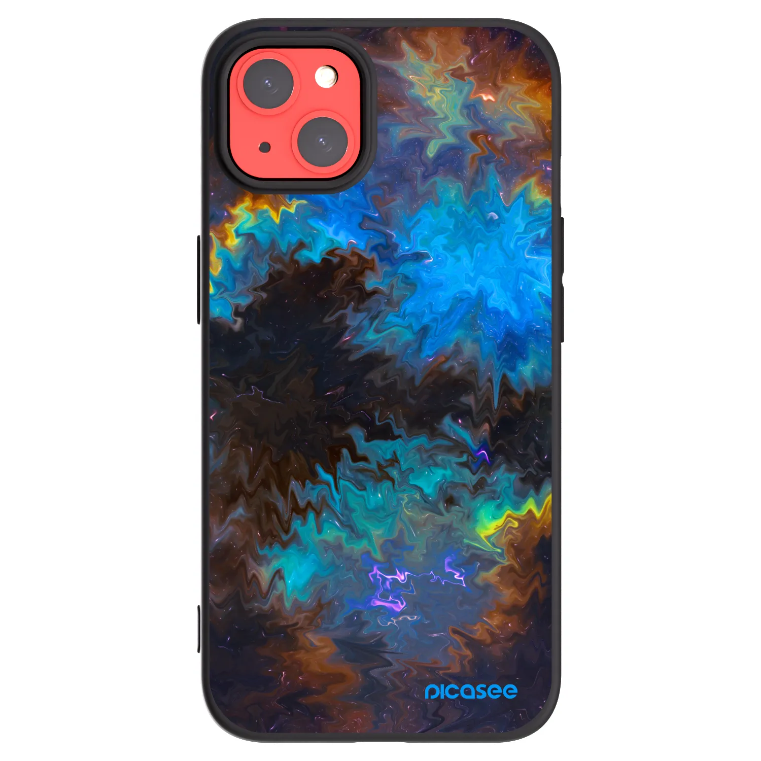 Picasee crna silikonska maskica za Apple iPhone 13 - Space