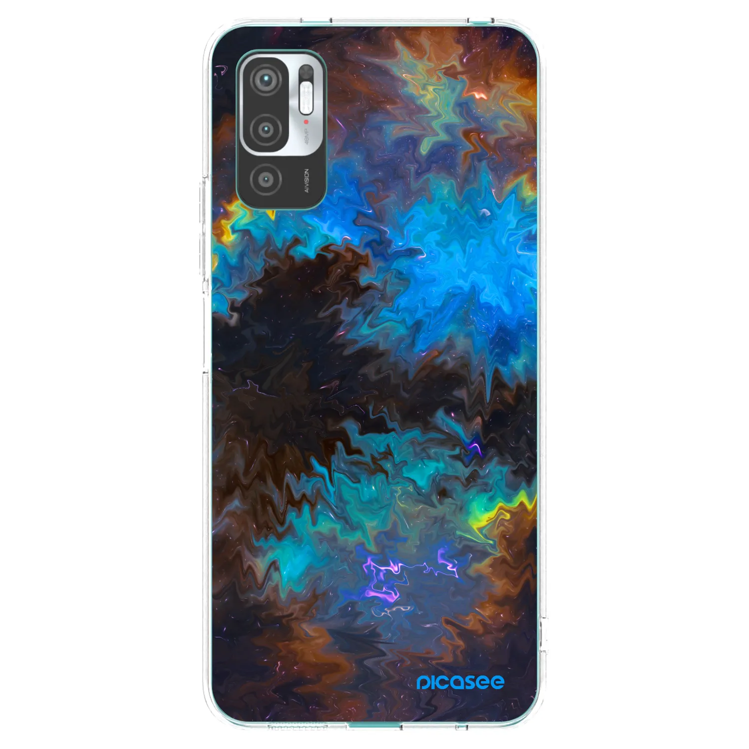 Picasee silikonska prozirna maskica za Xiaomi Redmi Note 10 5G - Space