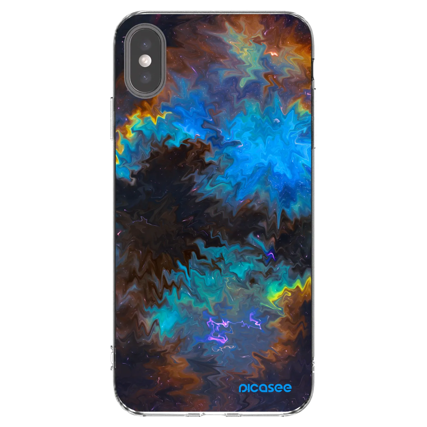 Picasee silikonska prozirna maskica za Apple iPhone XS Max - Space