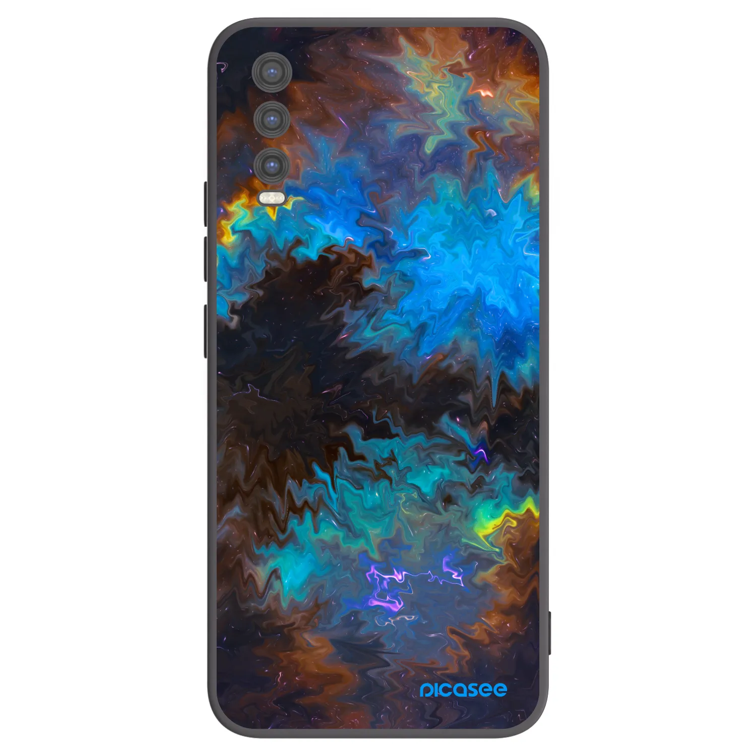 Picasee crna silikonska maskica za Vivo Y20s - Space