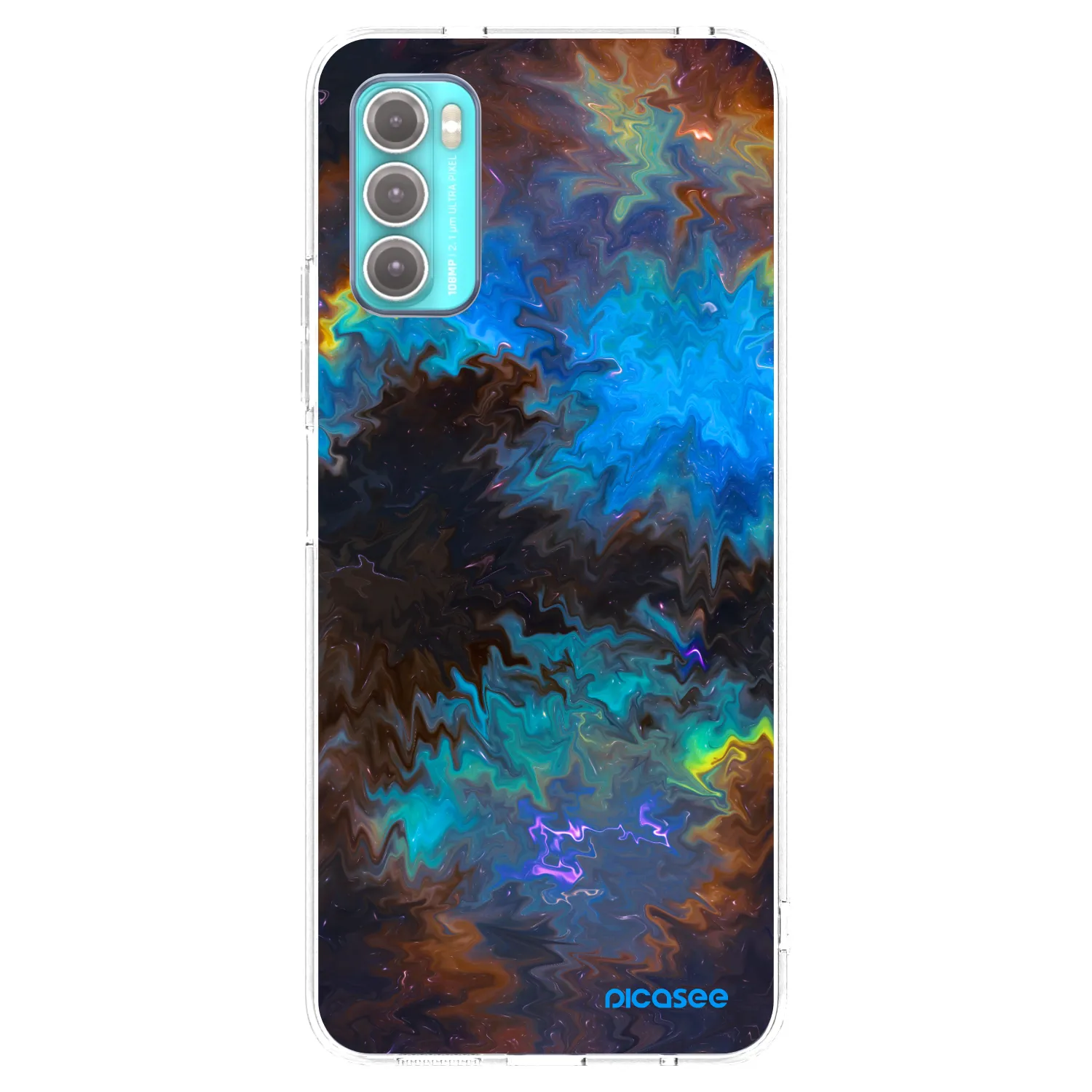 Picasee silikonska prozirna maskica za Motorola Moto G60 - Space